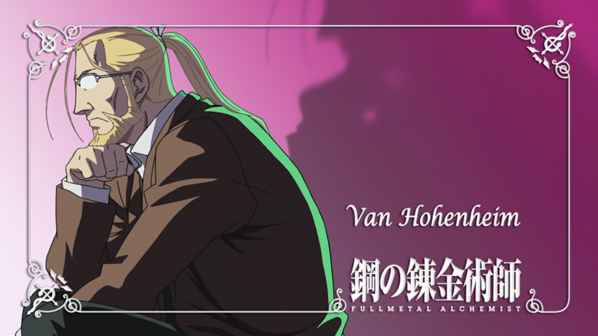 Anime 1920x1080 Fullmetal Alchemist: Brotherhood Van Hohenheim anime anime men pink background