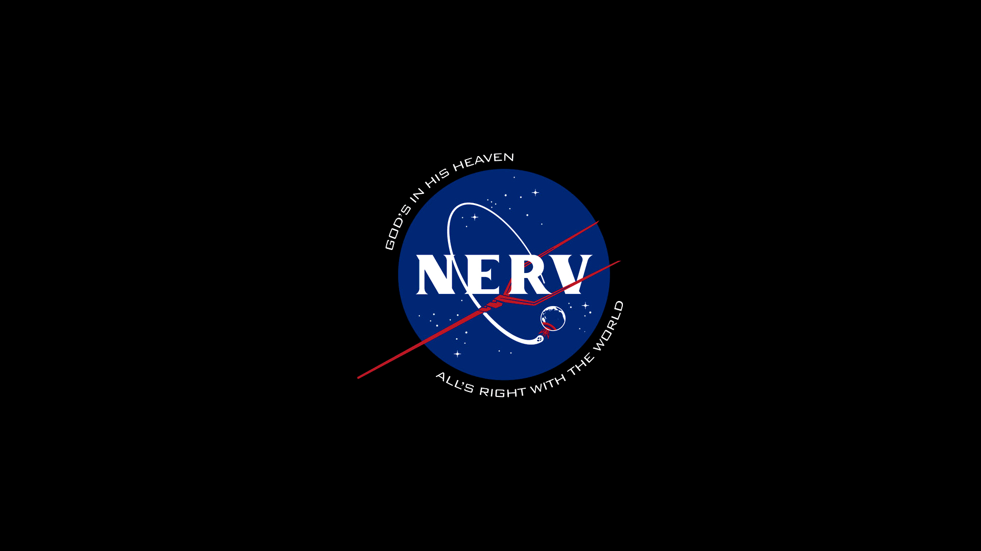 Anime 1920x1080 Neon Genesis Evangelion Nerv logo fictional logo simple background