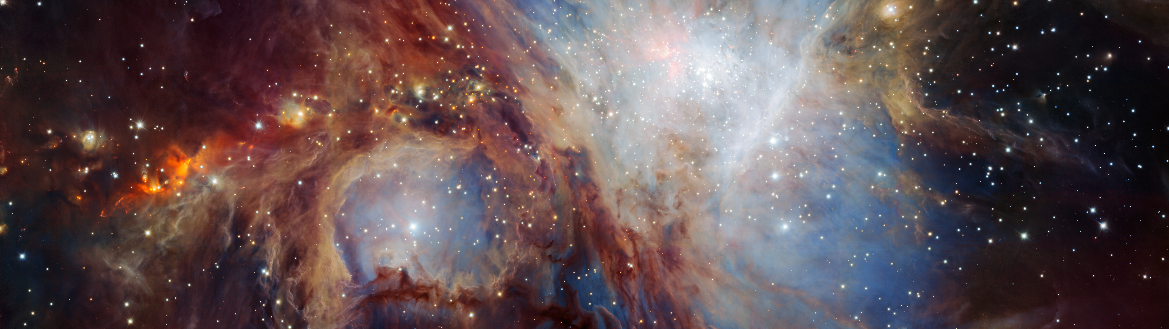 General 3840x1080 nebula Orion space space art digital art astronomy