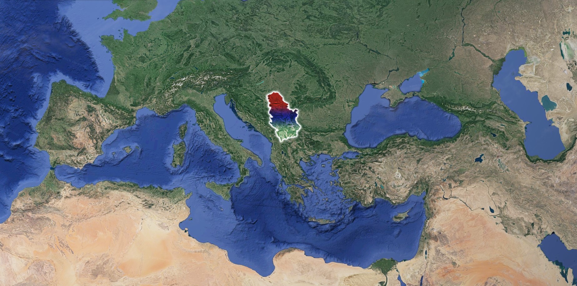 General 1848x918 Serbia satellite imagery satellite cartography map digital art