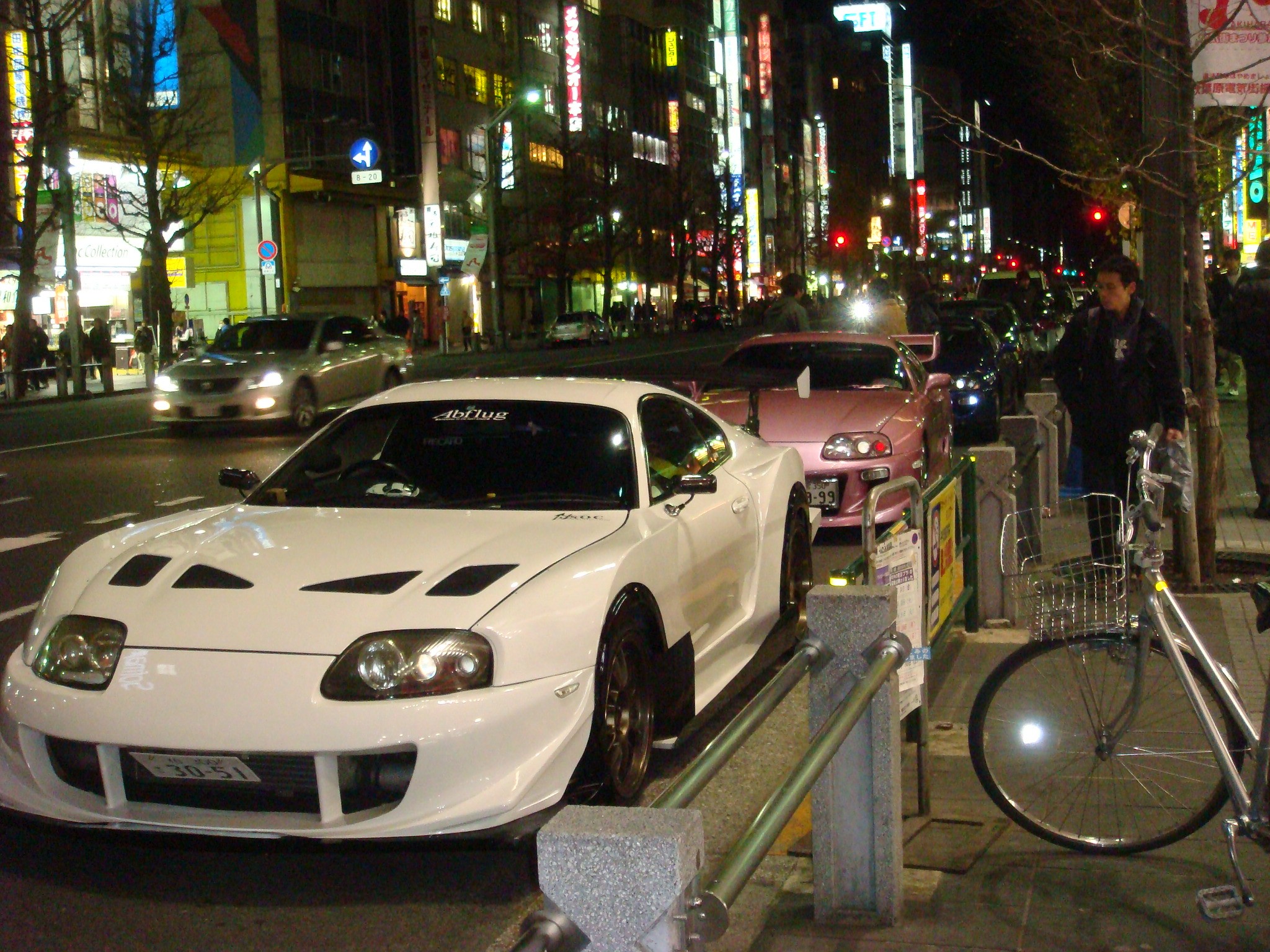 General 2048x1536 vehicle city white cars urban Toyota Toyota Supra bodykit Japanese cars car spoiler cityscape