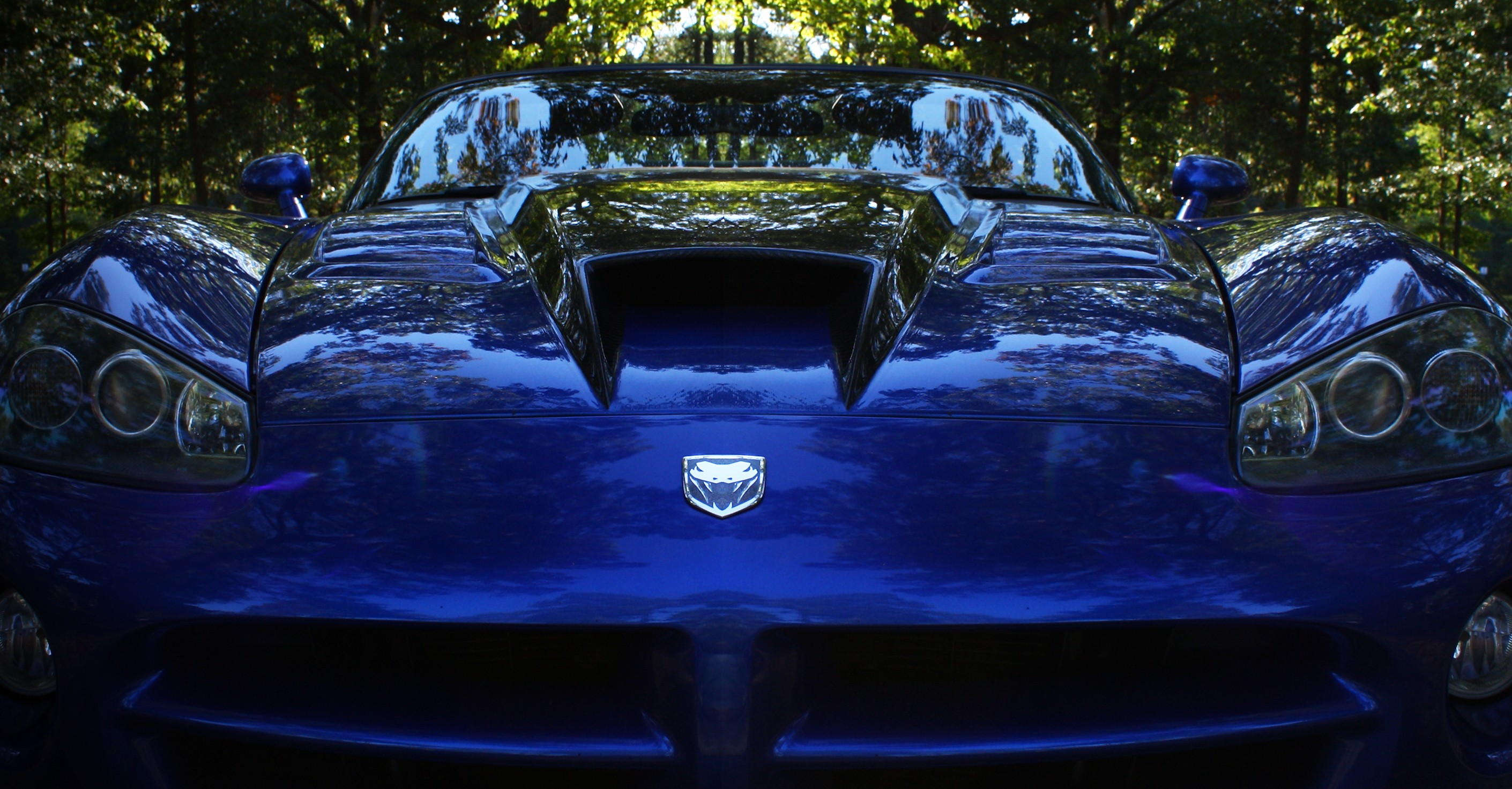 General 2821x1473 car vehicle blue cars Dodge Dodge Viper closeup American cars Stellantis