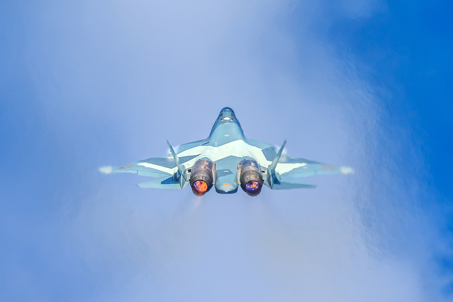 General 1920x1281 military aircraft vehicle afterburner military Sukhoi Su-57 jet fighter aircraft military vehicle Russian/Soviet aircraft Sukhoi