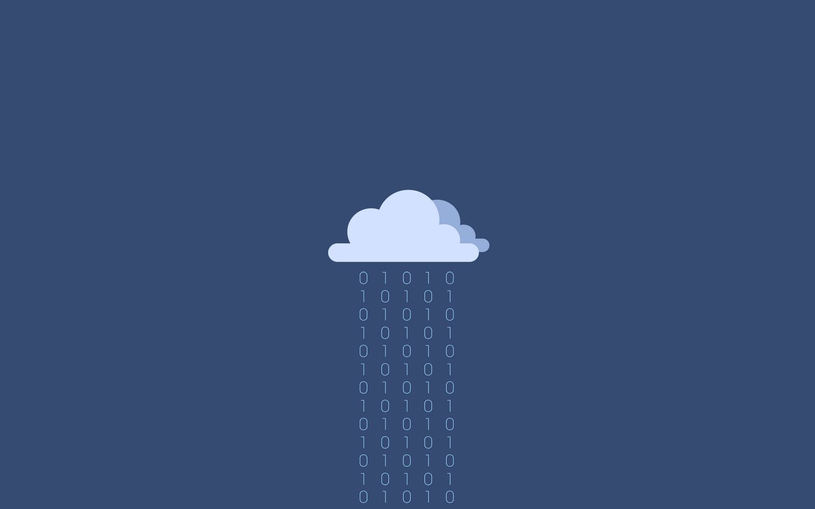 General 1600x1000 clouds binary rain Flatdesign numbers digital art vector