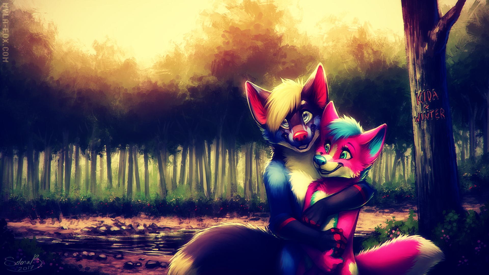General 1920x1080 furry couple Anthro