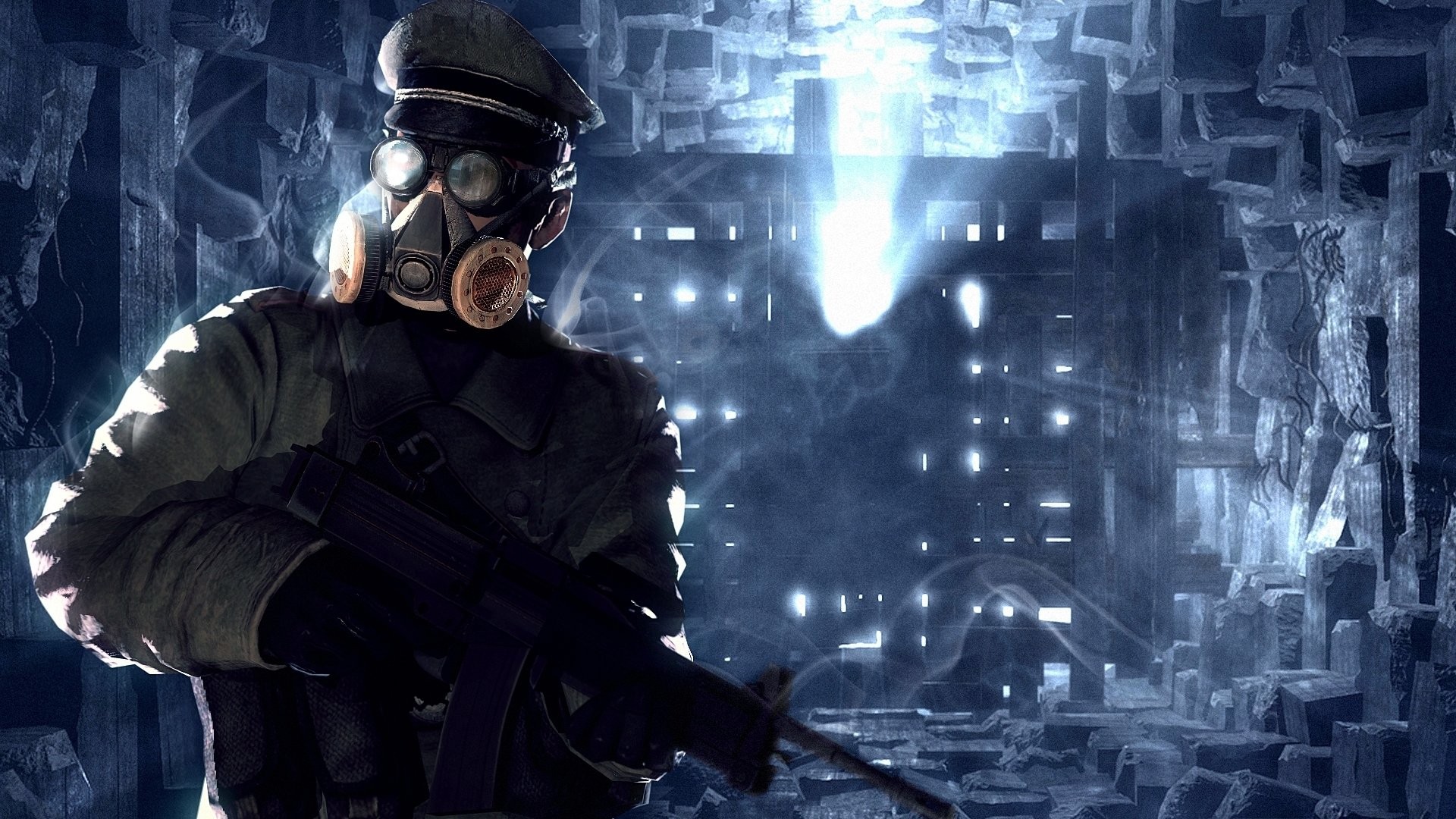 General 1920x1080 apocalyptic soldier gas masks Romantically Apocalyptic