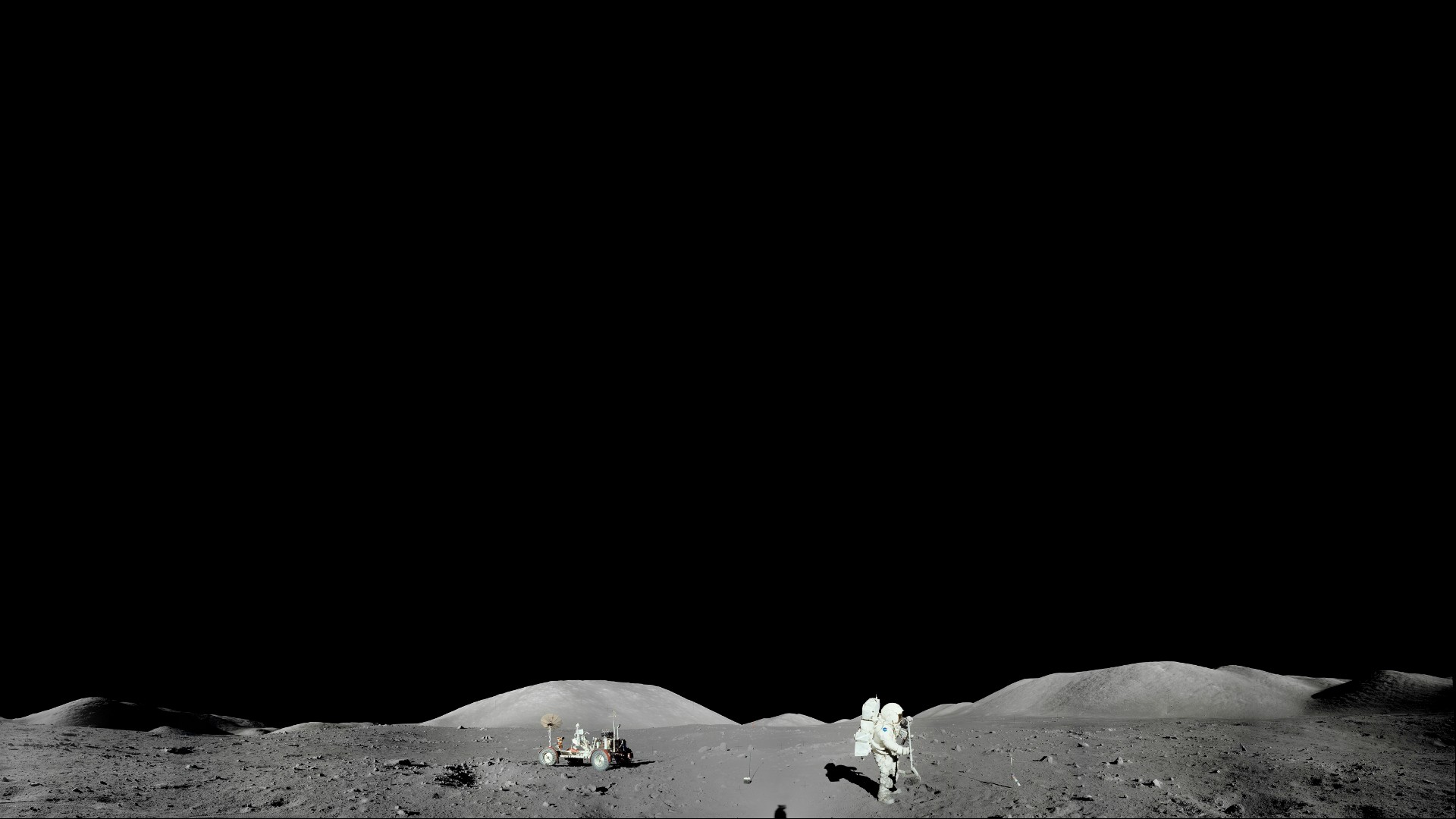 General 1920x1080 Moon space simple background astronaut