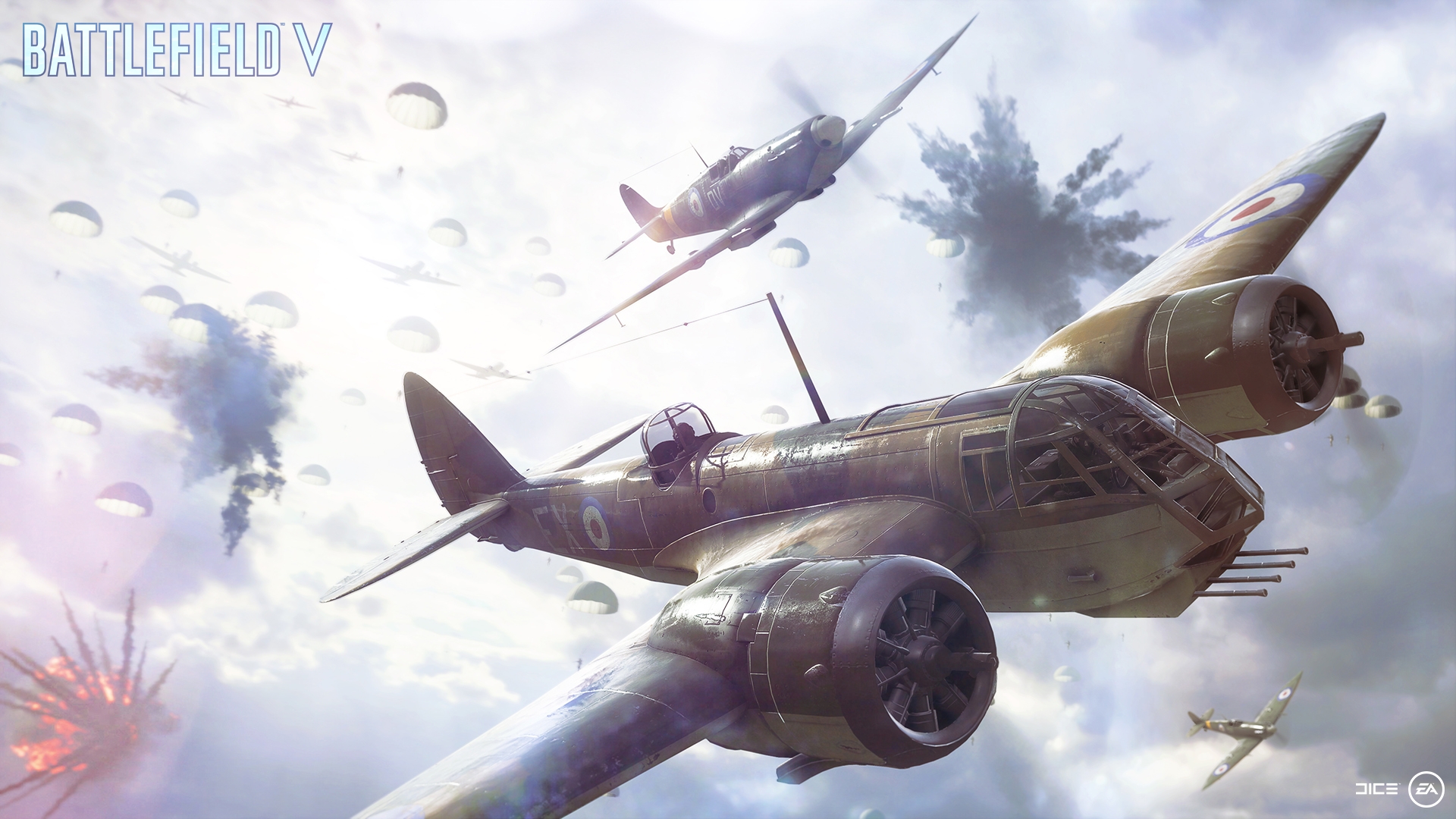 General 1920x1080 Battlefield V video games world war army air force EA DICE Electronic Arts Supermarine Supermarine Spitfire British aircraft first-person shooter