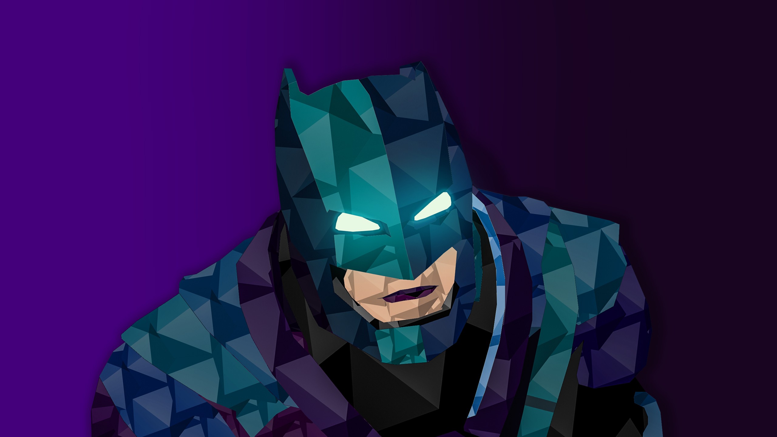 General 2560x1440 Batman Batman v Superman: Dawn of Justice low poly digital art gradient simple background purple background