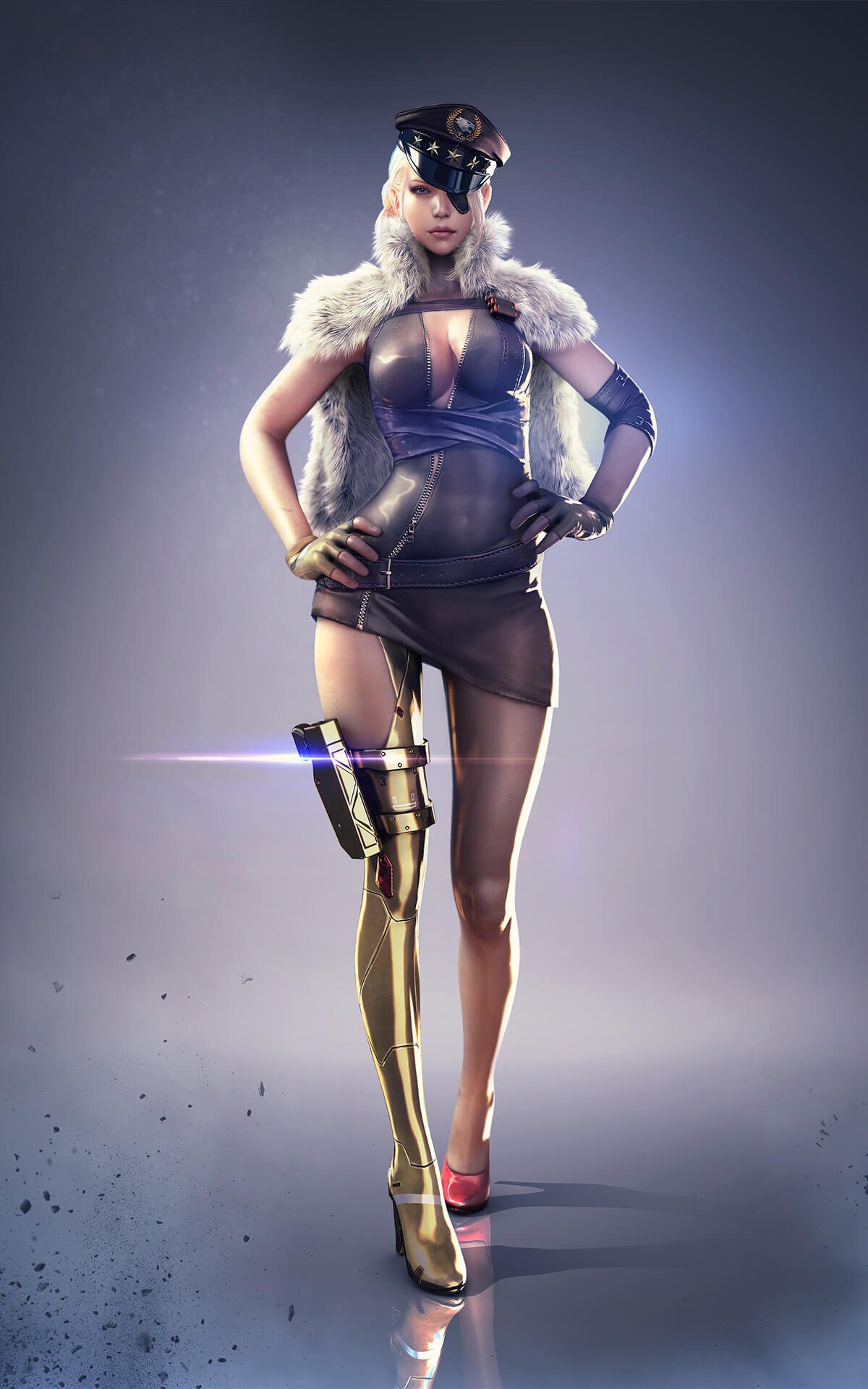 General 1200x1920 CrossFire PC gaming women video games artwork digital art boobs legs hands on hips hat women with hats video game girls
