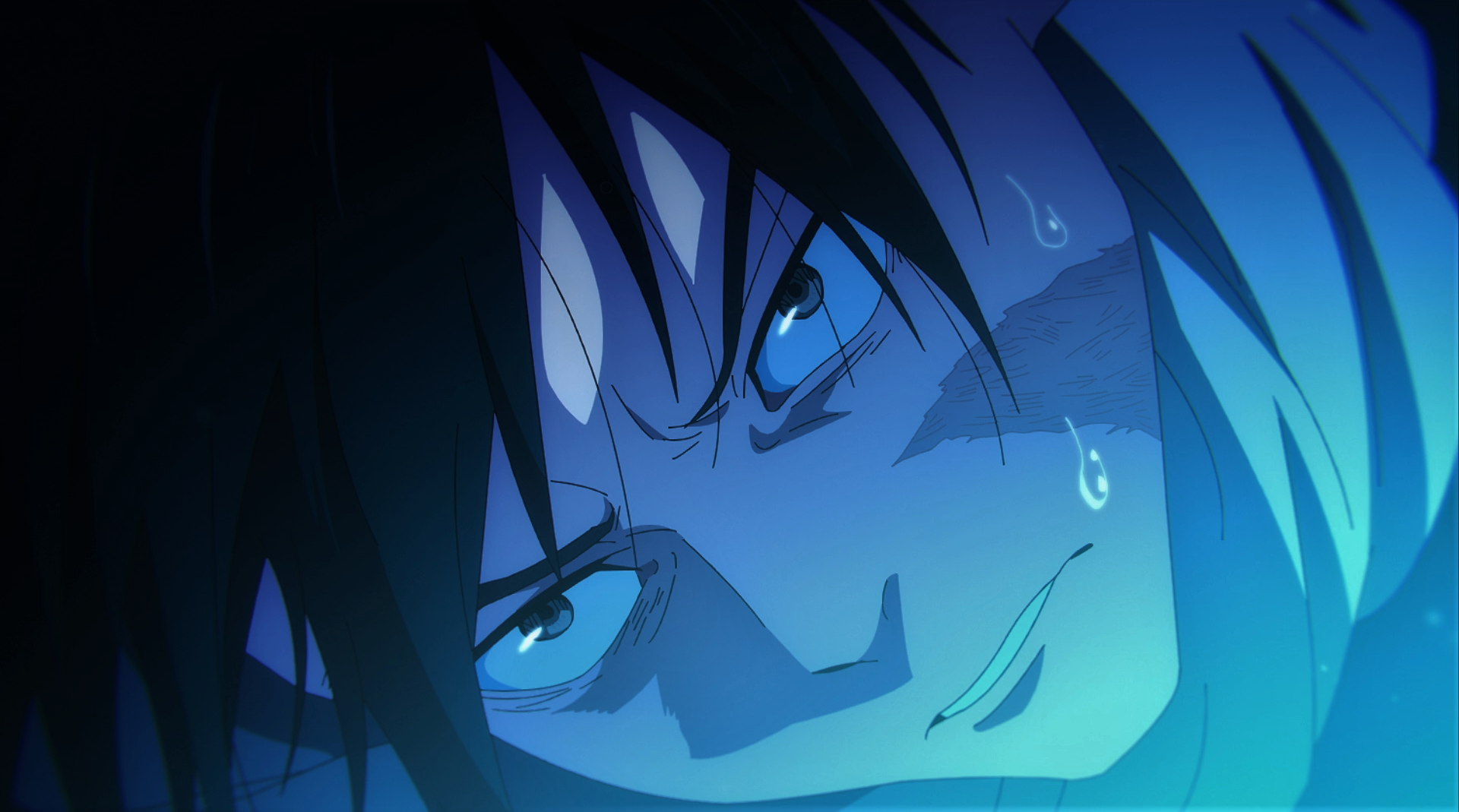 Anime 1920x1069 Jujutsu Kaisen sweat angry scars scarf anime Anime screenshot anime boys sweatdrop