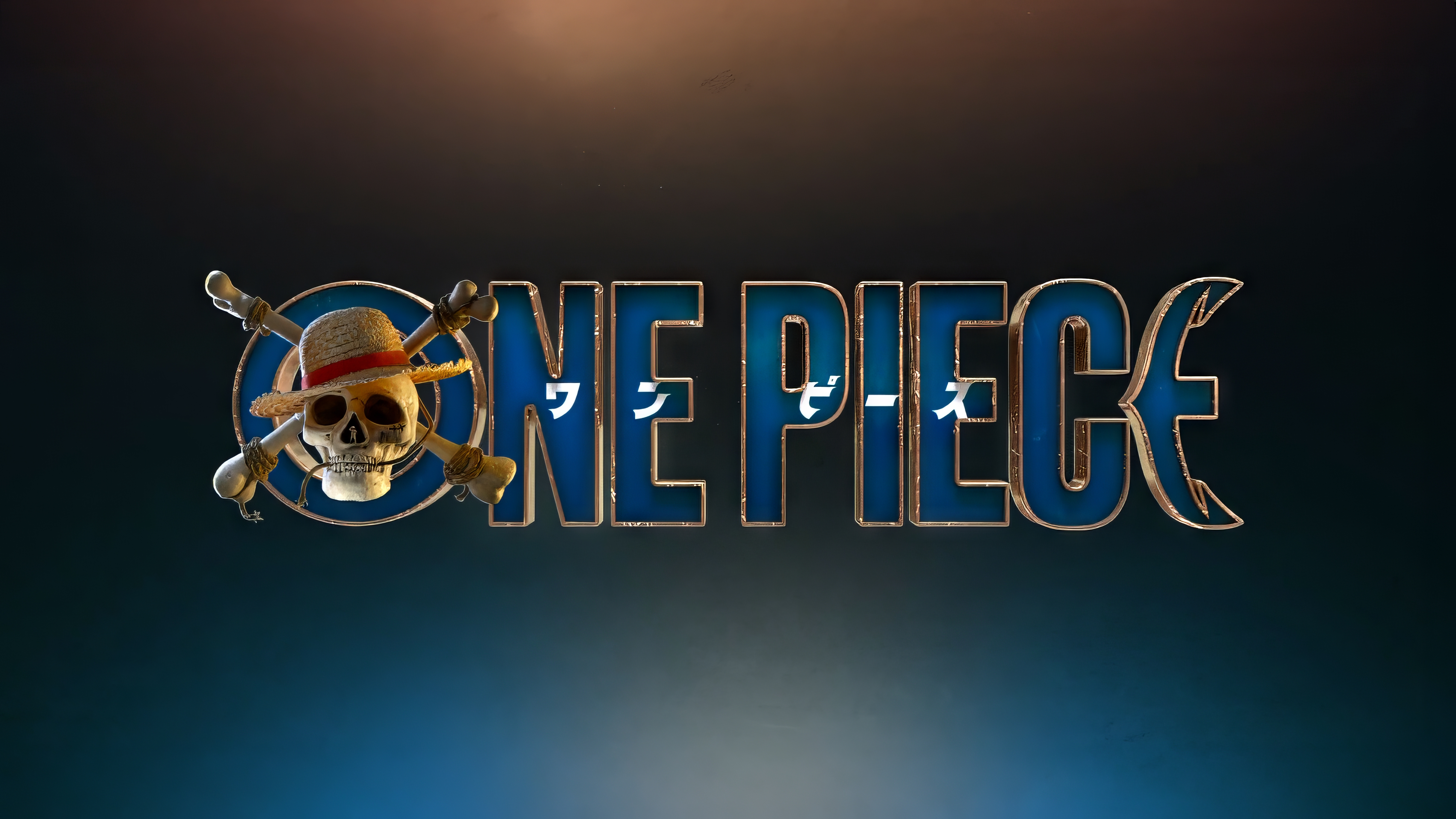 General 4610x2594 One Piece Netflix TV Series digital art logo simple background title minimalism screen shot