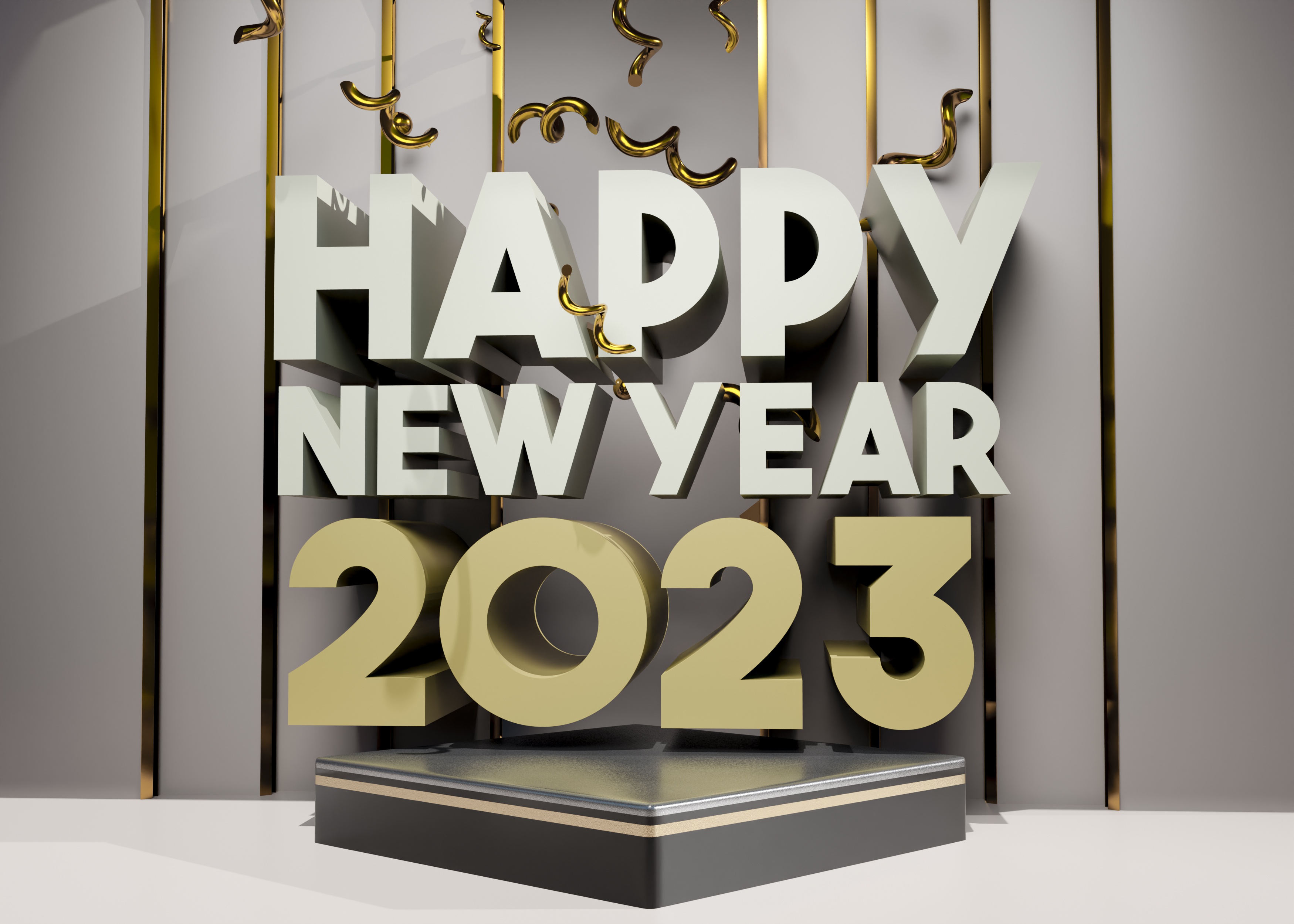 General 3500x2500 New Year holiday 2023 (year) typography digital art