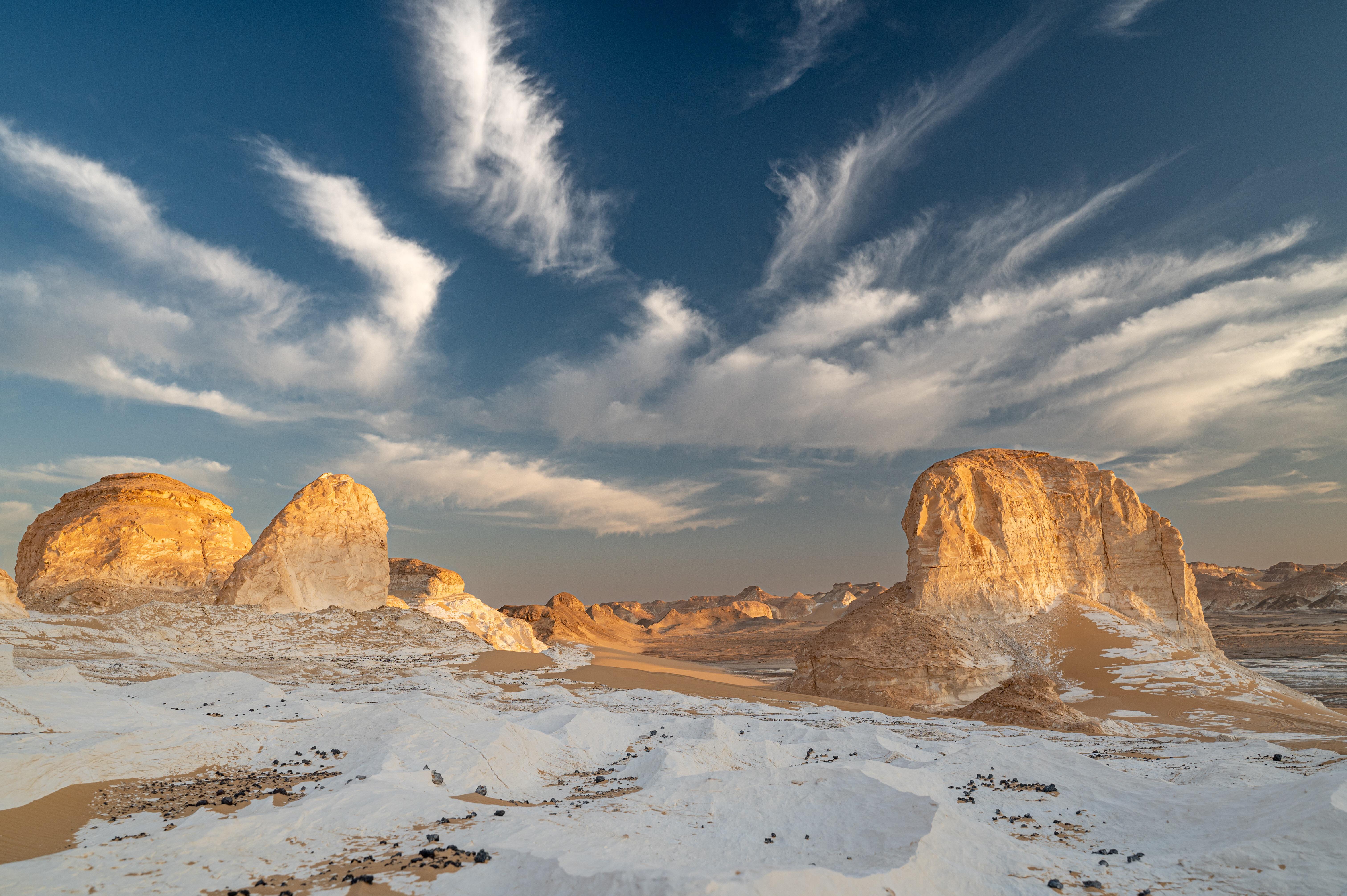 General 6048x4024 Egypt desert snow sunrise landscape nature clouds