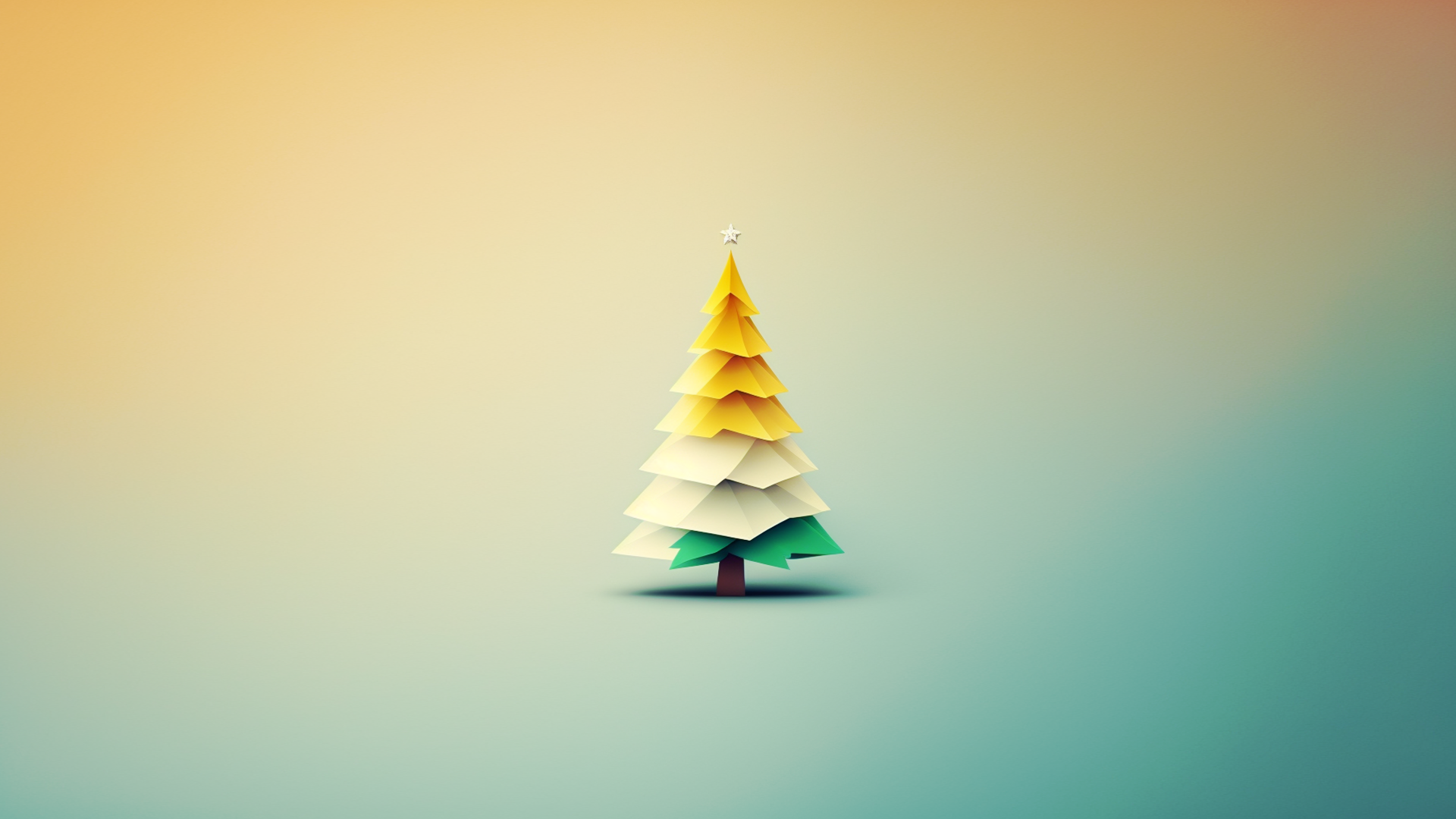 General 1920x1080 AI art minimalism Winter Is Coming Christmas simple background trees