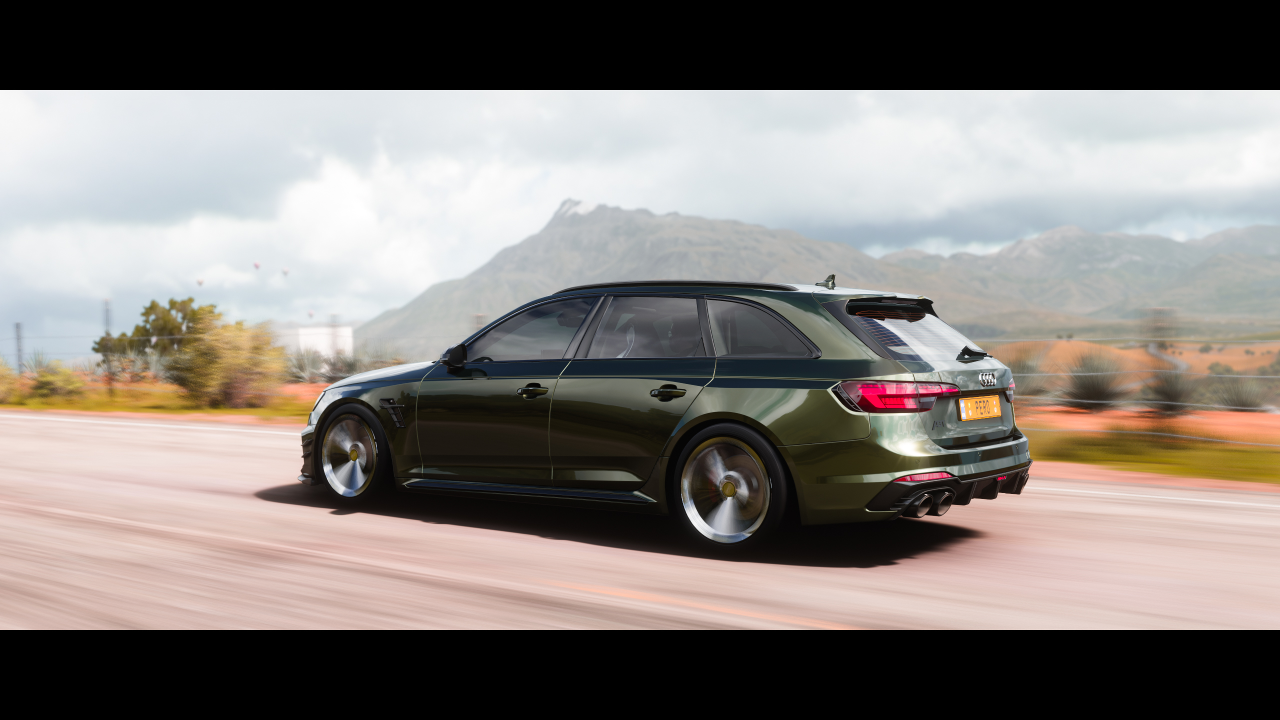 General 2560x1440 Audi Rs4 ABT Forza Forza Horizon PlaygroundGames Audi A4 video games station wagon Volkswagen Group car Avant Forza Horizon 5 German cars rear view taillights licence plates video game art screen shot