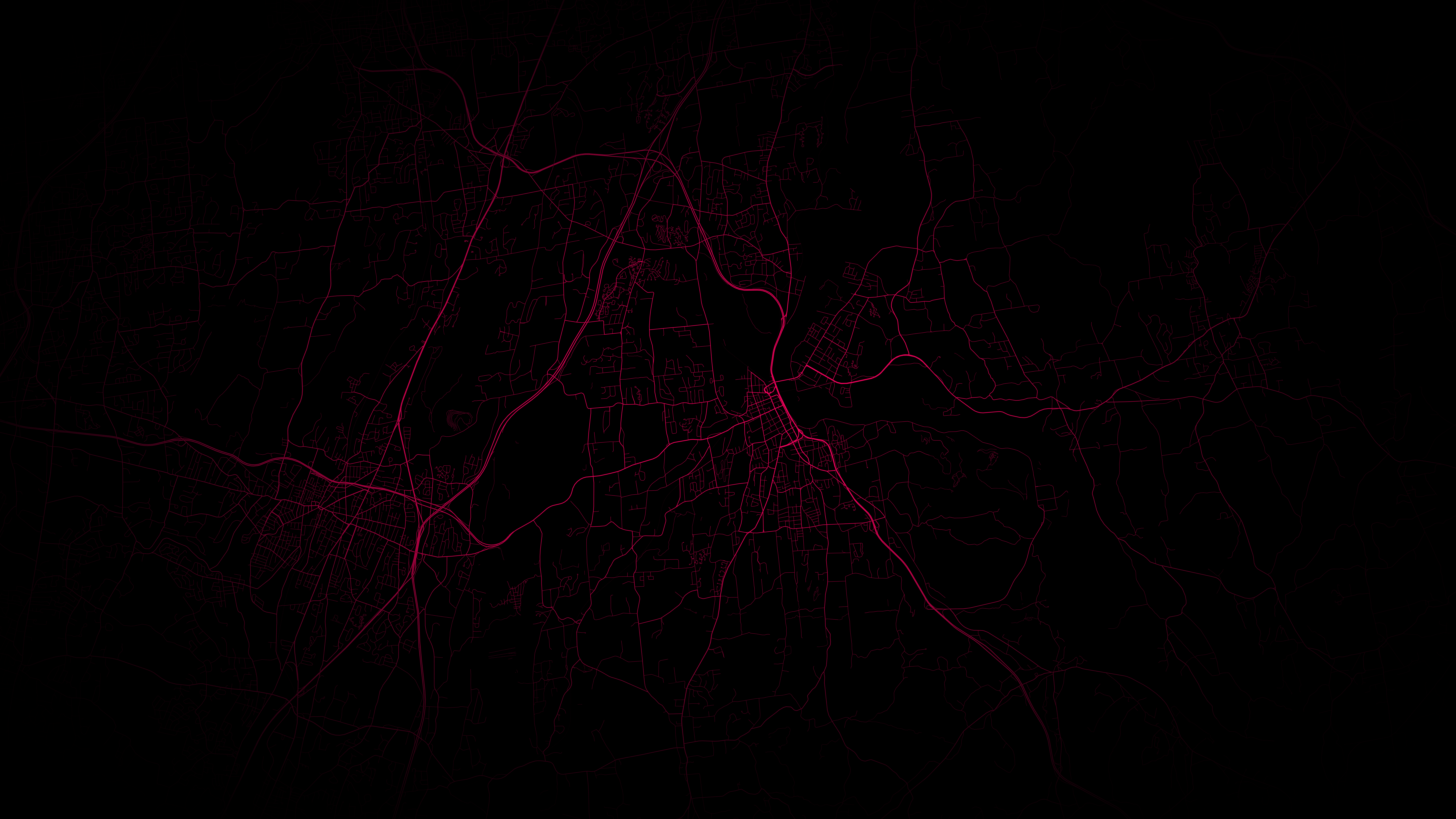 General 7680x4320 map lines digital art red black background dark background
