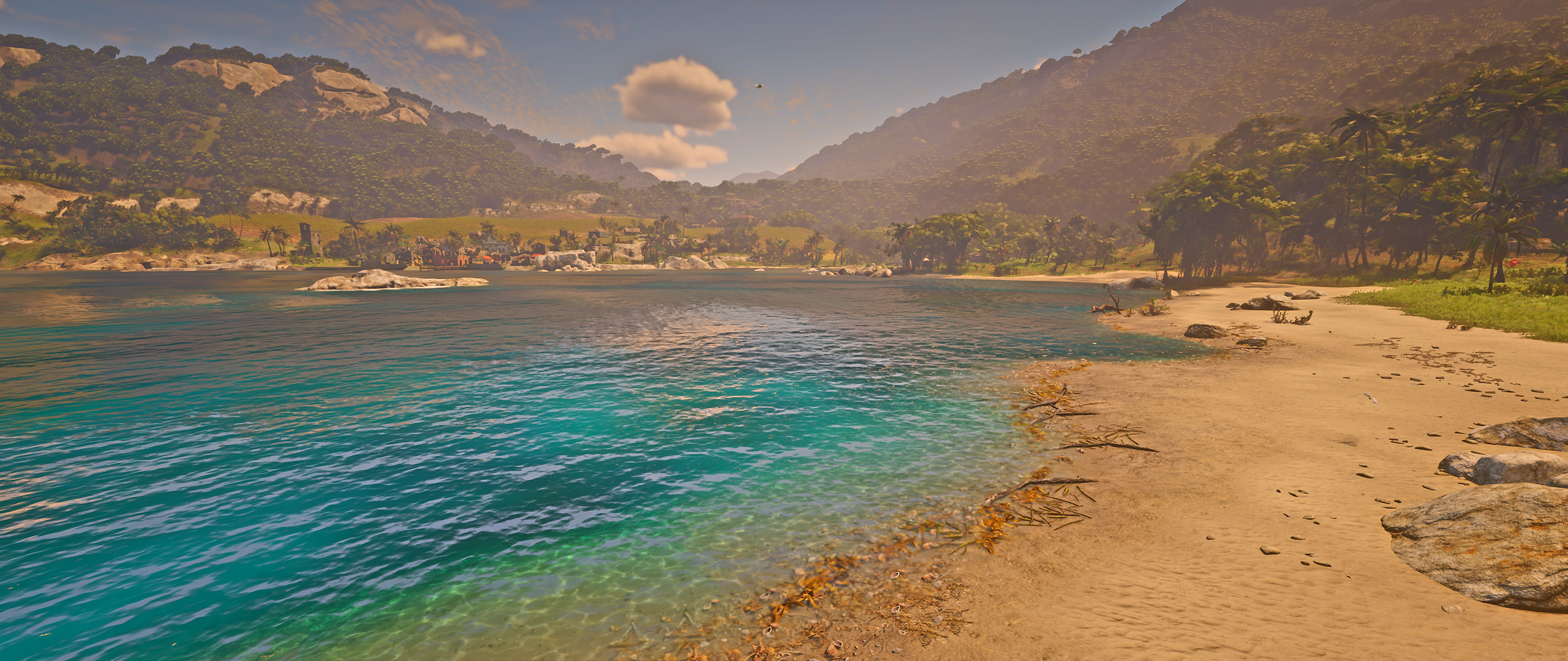 General 2560x1080 Red Dead Redemption 2 Rockstar Games video games nature landscape sea foam CGI water