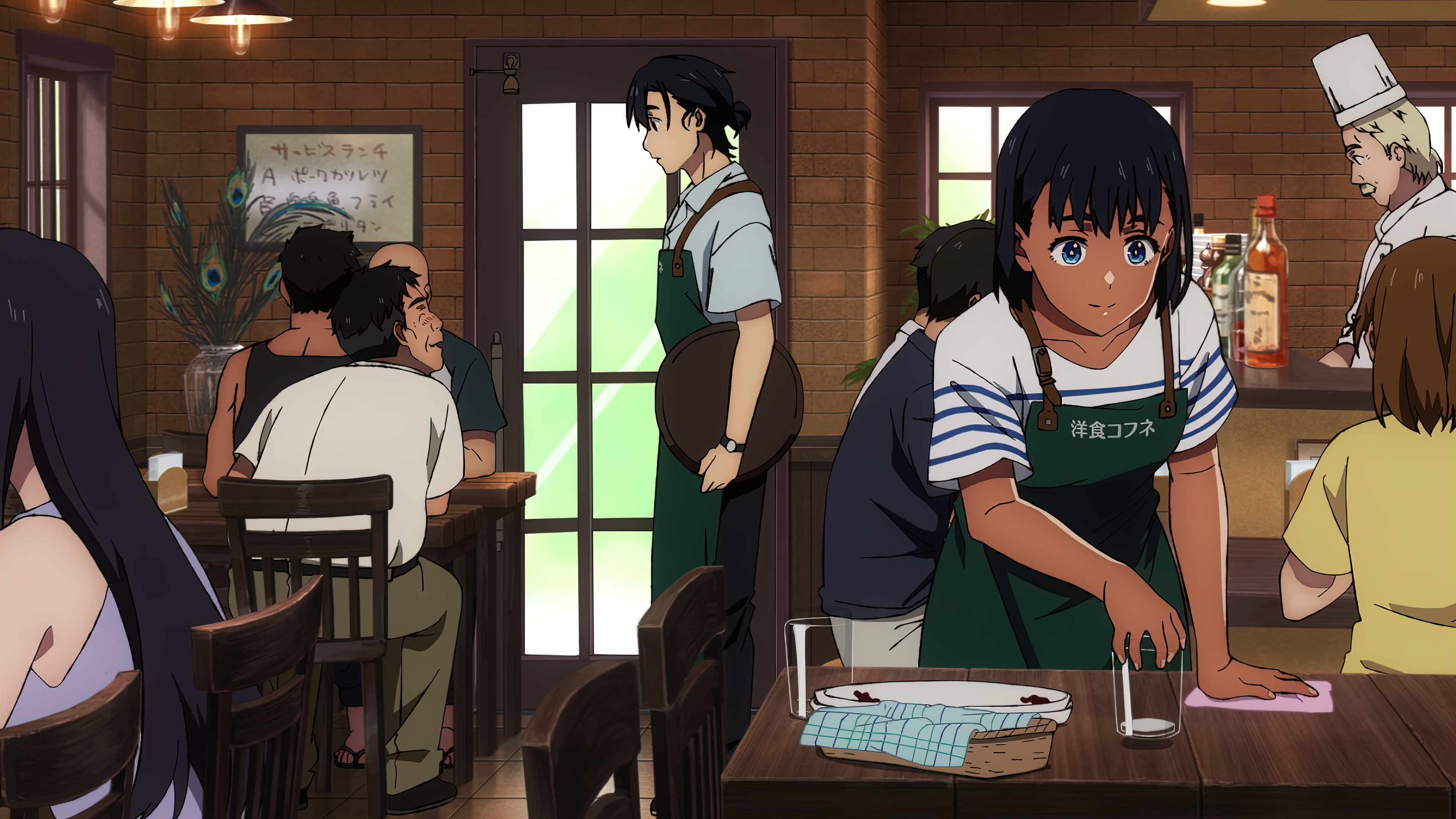 Anime 3840x2160 Summer Time Rendering 4K anime anime screenshot anime boys apron Japanese