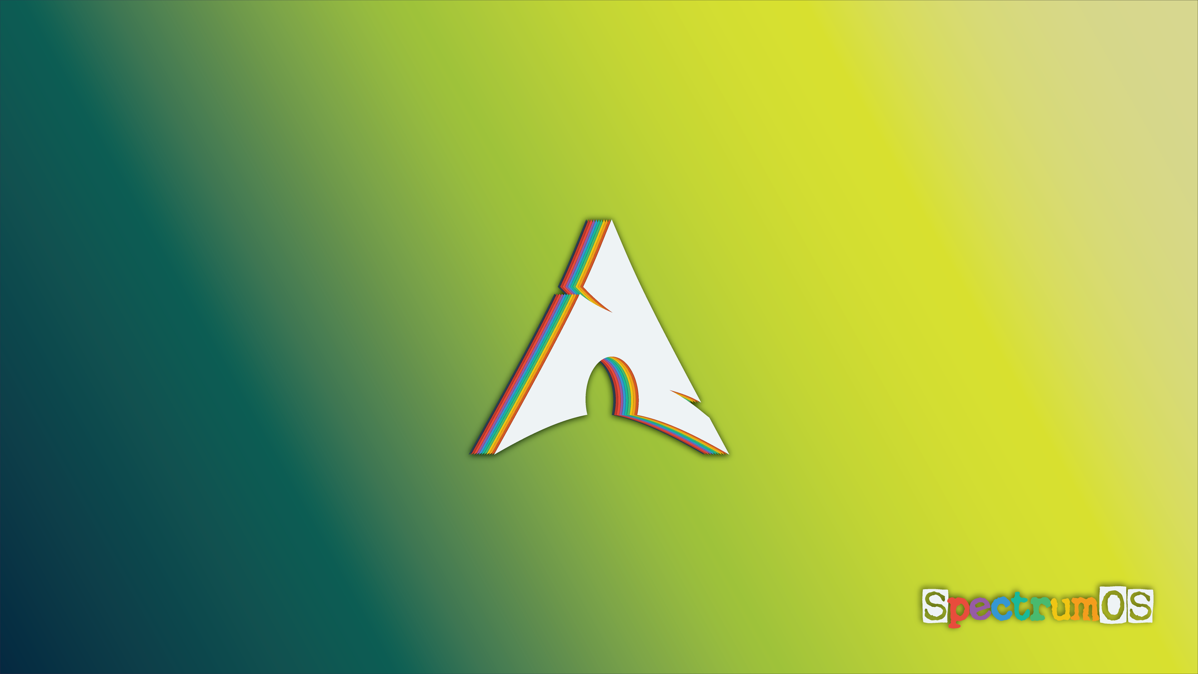 General 3840x2160 Linux SpectrumOS Arch Linux minimalism simple background logo colorful operating system