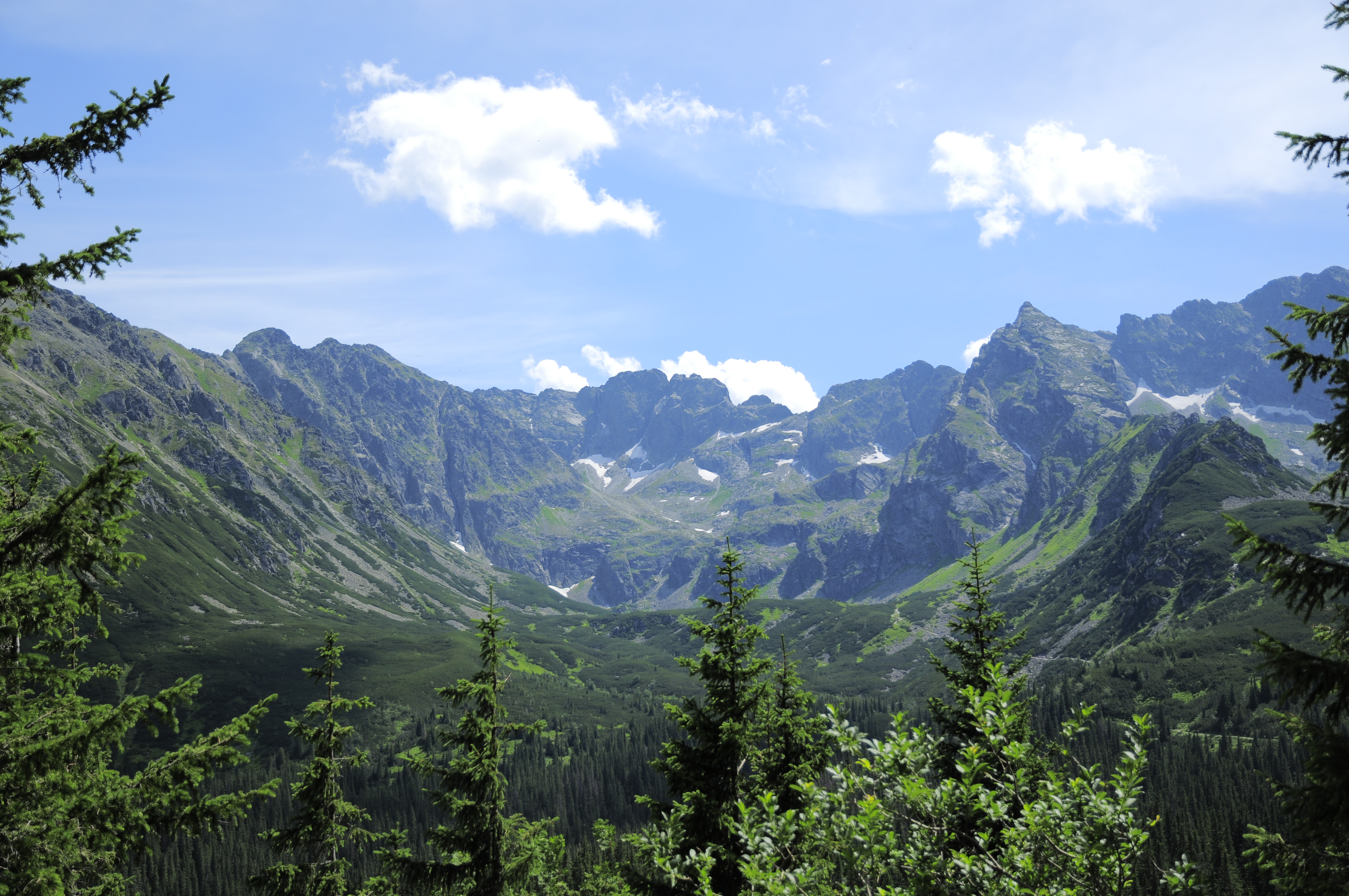General 4288x2848 nature landscape Poland Tatra Mountains mountain chain mountain pass valley sky clouds trees mountains