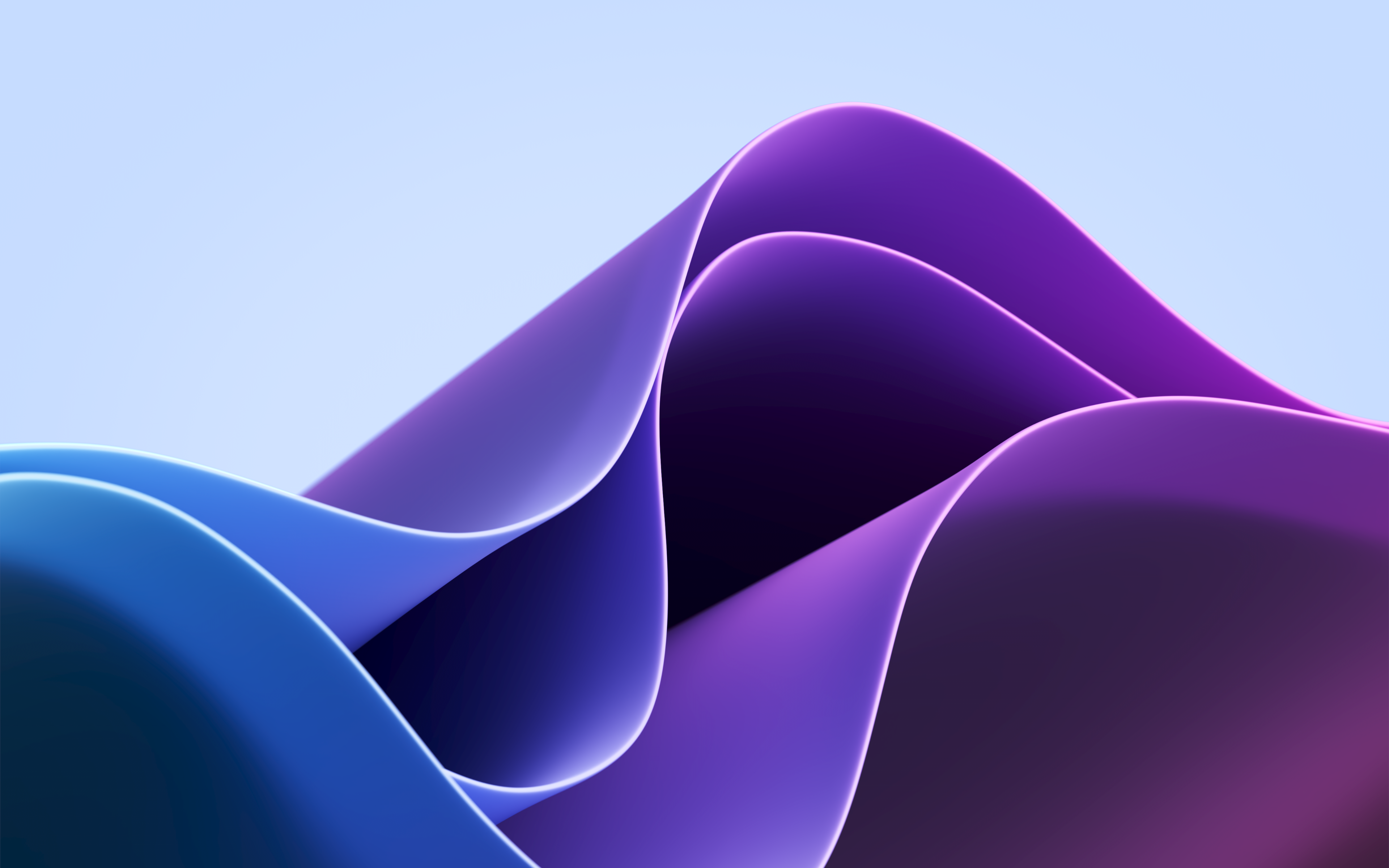 General 3840x2400 Windows 11 Microsoft digital art waveforms colorful minimalism simple background