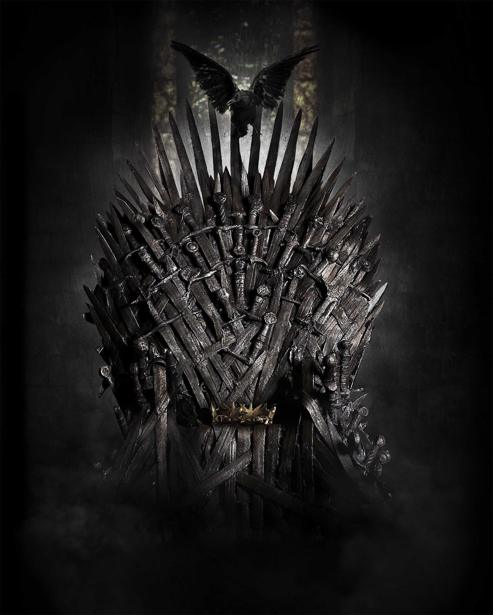 General 1604x2000 Iron Throne Game of Thrones sword portrait display TV simple background minimalism weapon crown crow