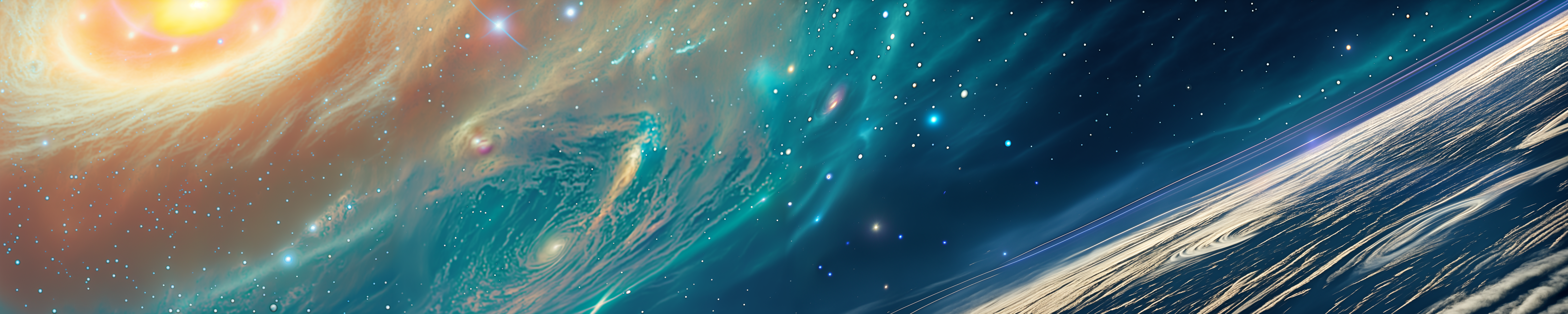 General 7680x1536 AI art space nebula stars simple background wide screen ultrawide