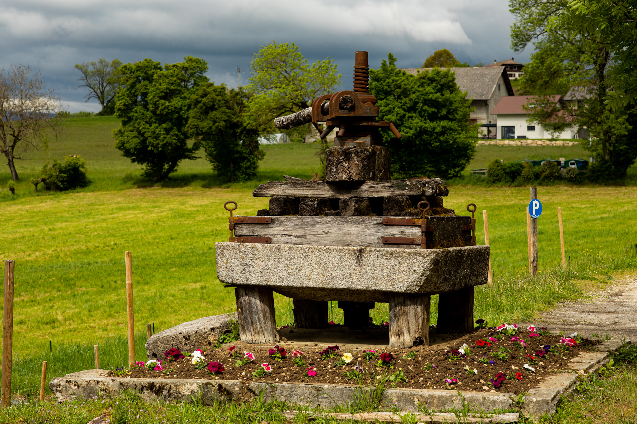 General 2048x1365 trees field photography nature outdoors flowers historical relic machine spring