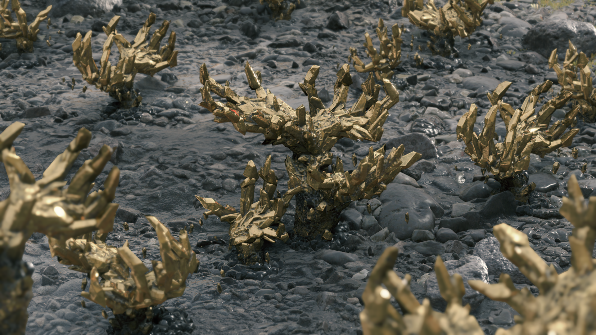 General 1920x1080 Kojima Productions Death Stranding video games screen shot gold hands rocks CGI