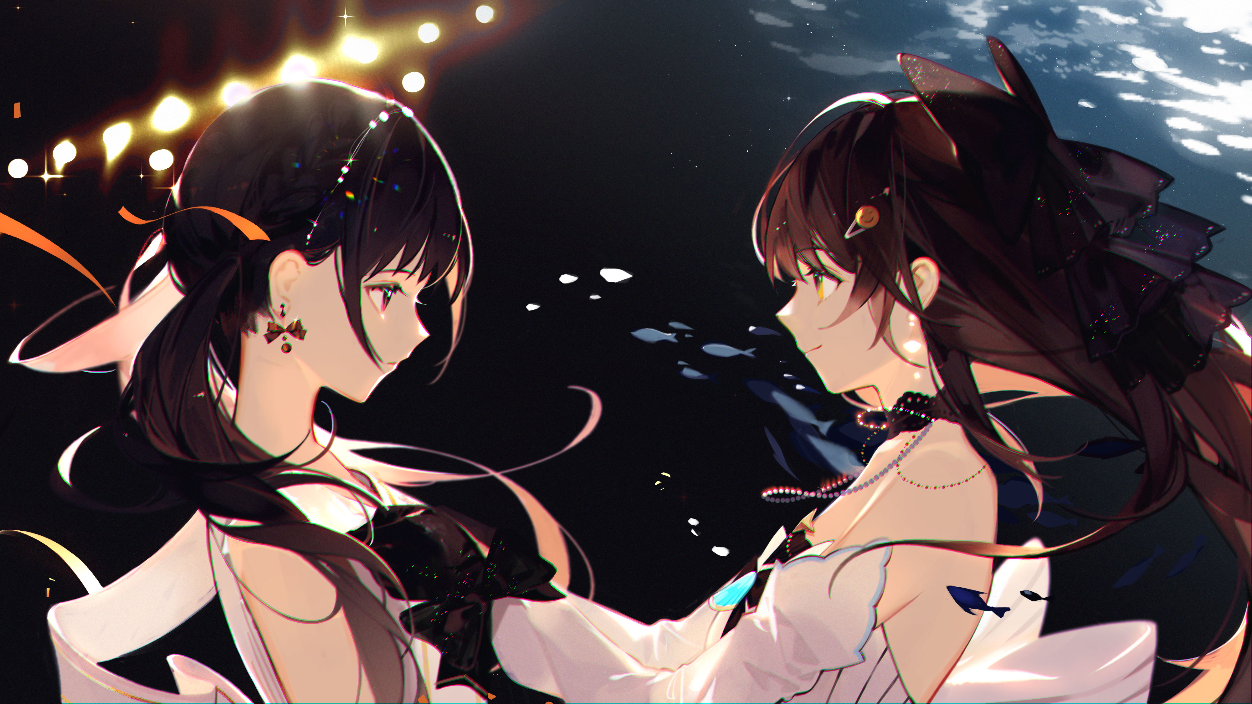 two women, anime, anime girls | 4000x2250 Wallpaper - wallhaven.cc