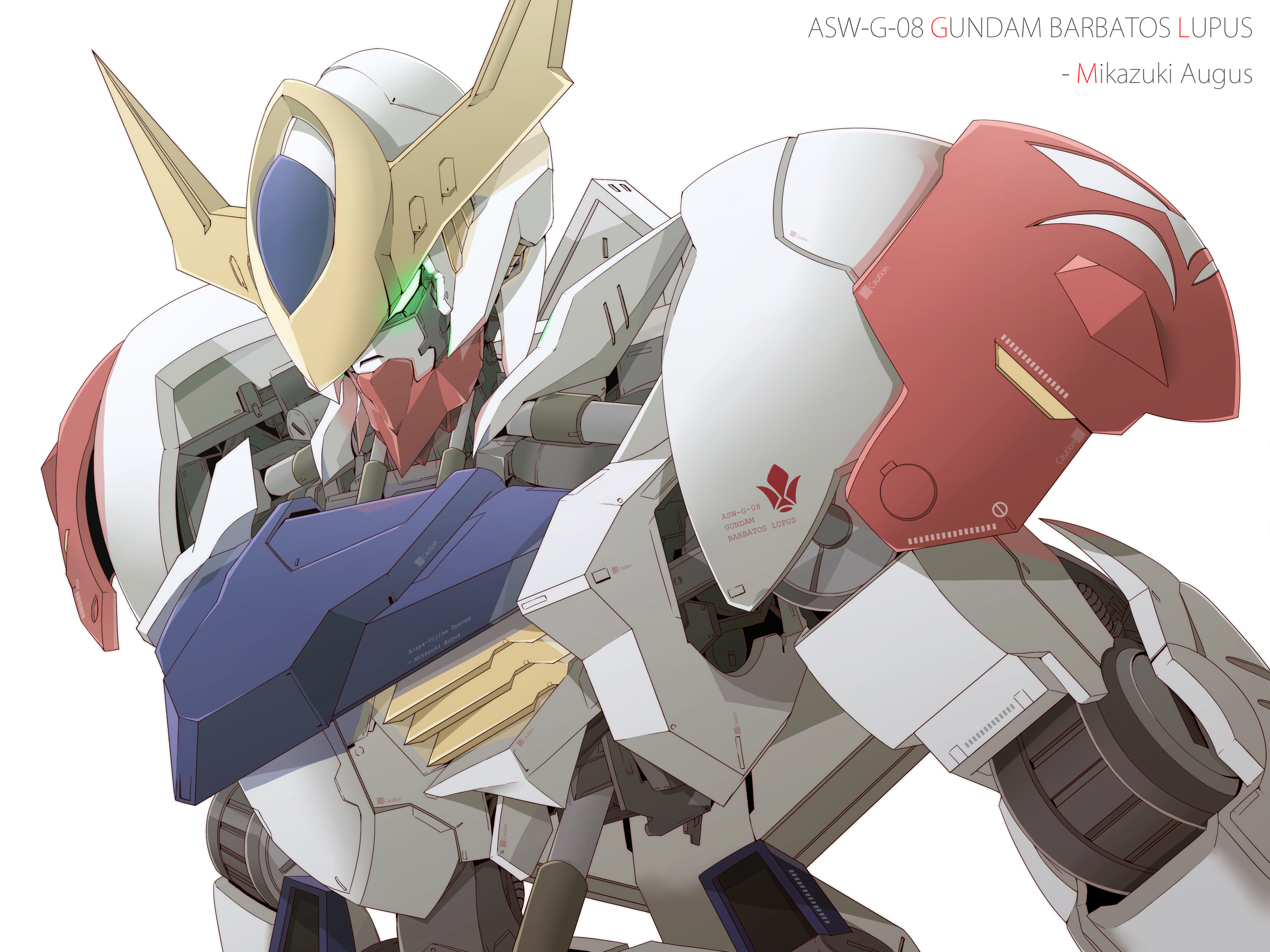 Anime 2800x2100 anime mechs Super Robot Taisen Gundam Barbatos Lupus Gundam Mobile Suit Gundam: Iron-Blooded Orphans artwork digital art fan art