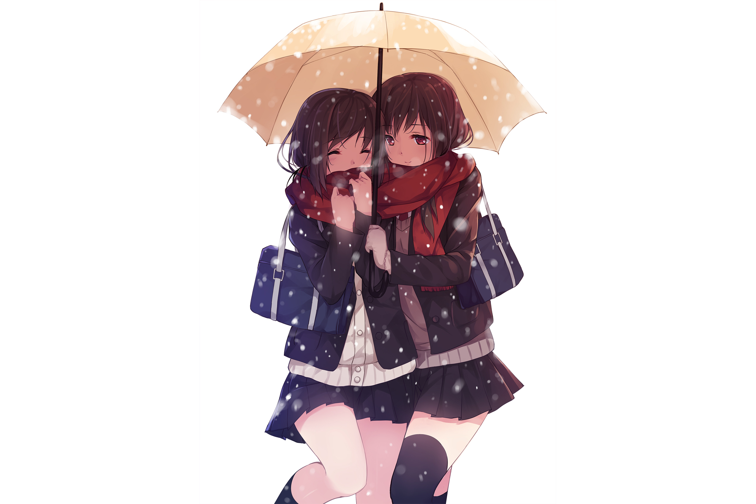 Anime 2545x1697 anime anime girls original characters umbrella