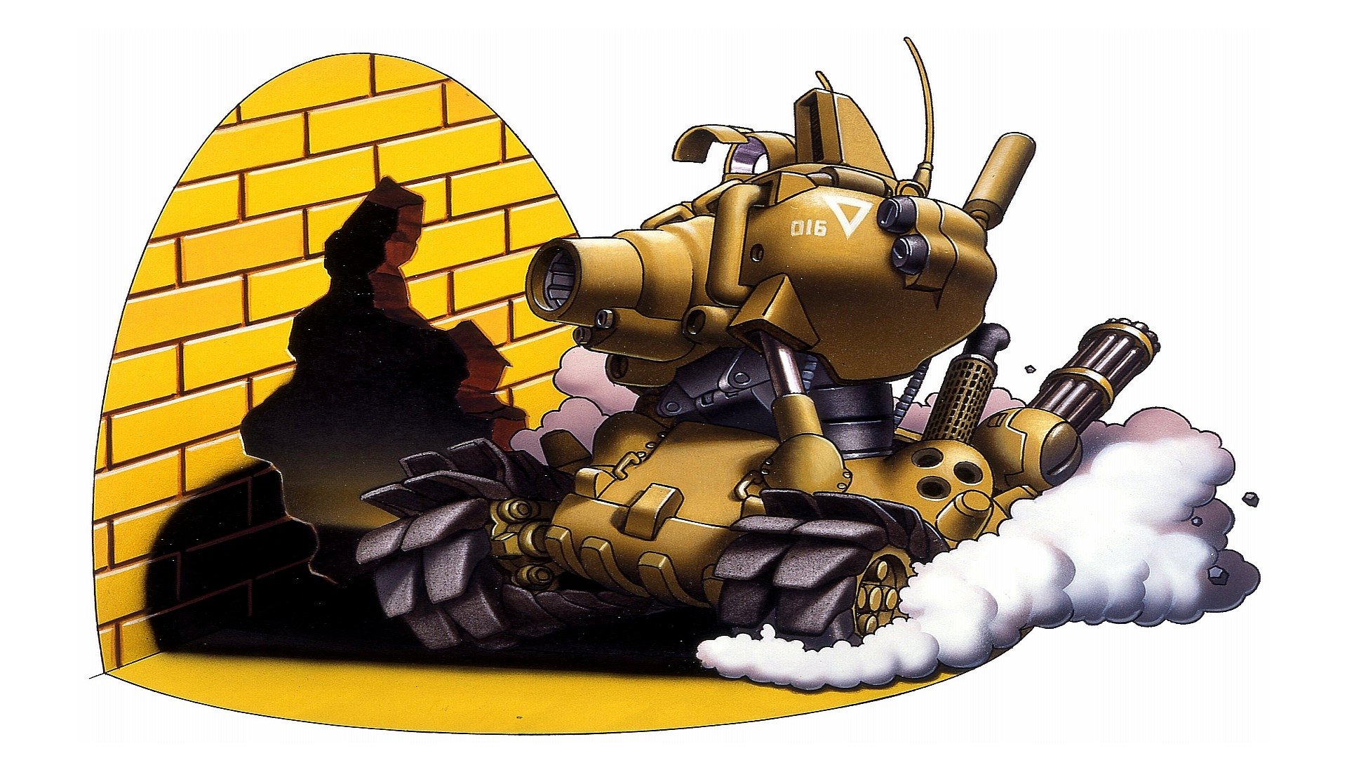 General 1920x1080 Metal Slug video games tank vehicle video game art simple background white background