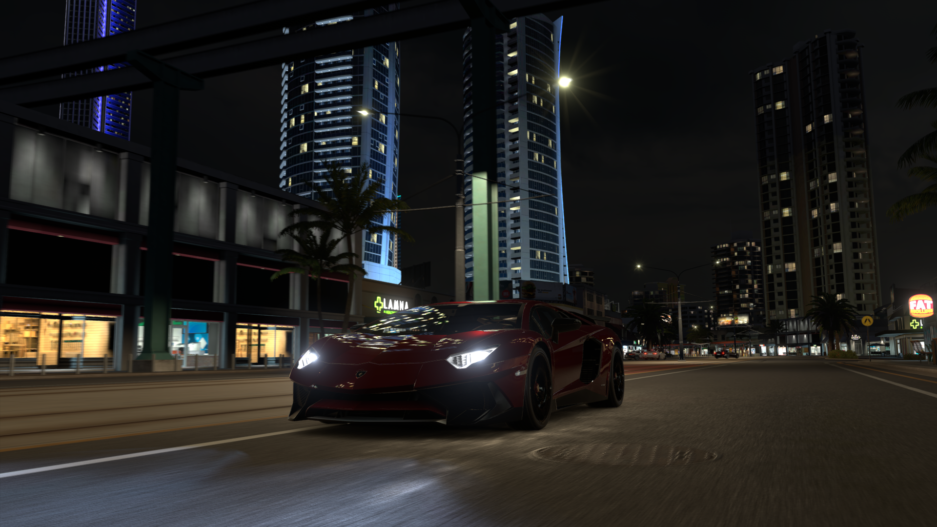 General 1920x1080 Forza Horizon 3 Lamborghini Lamborghini Aventador red cars car vehicle video games screen shot