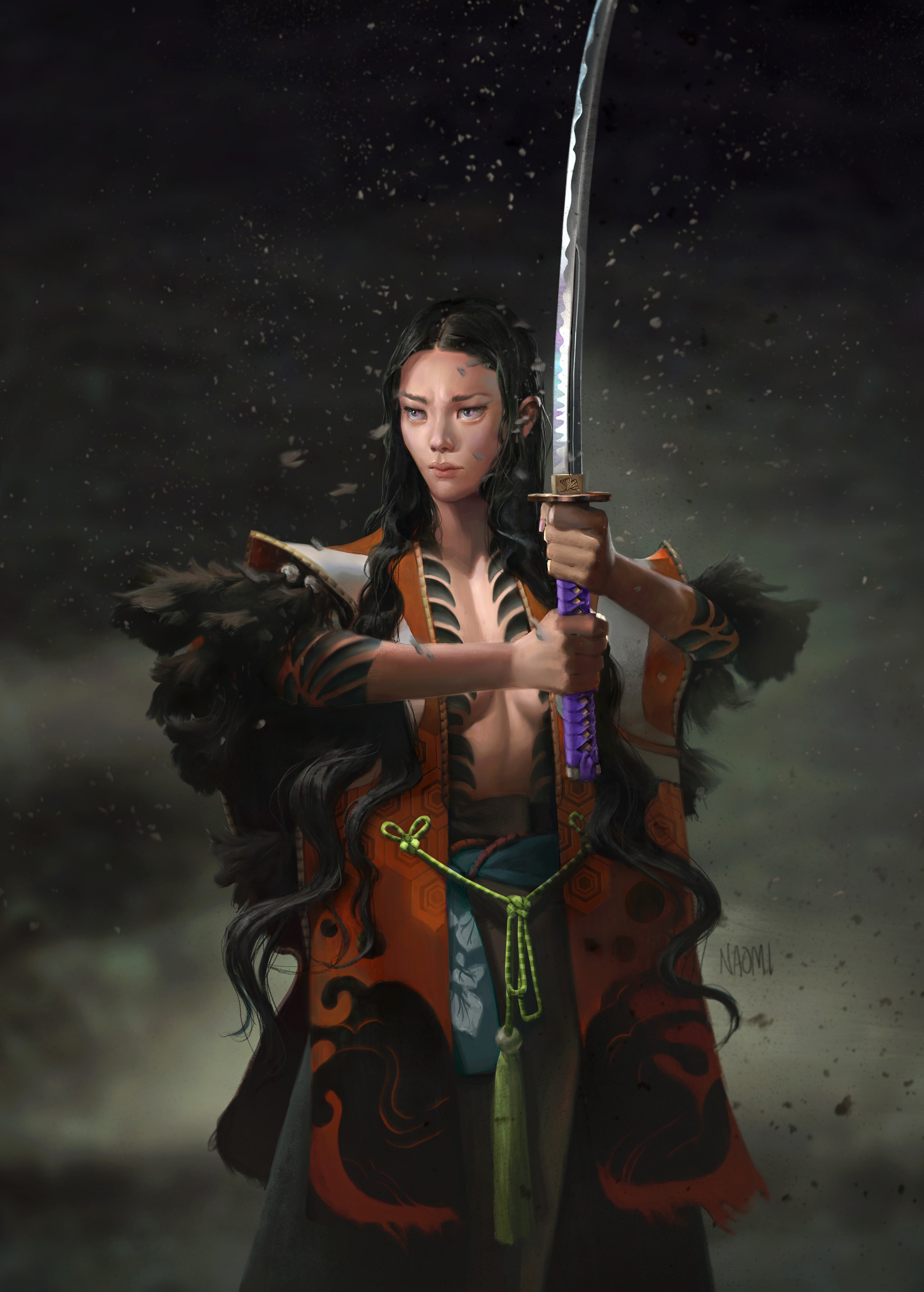 General 2560x3577 Naomi Baker artwork women fantasy art fantasy girl sword weapon women with swords