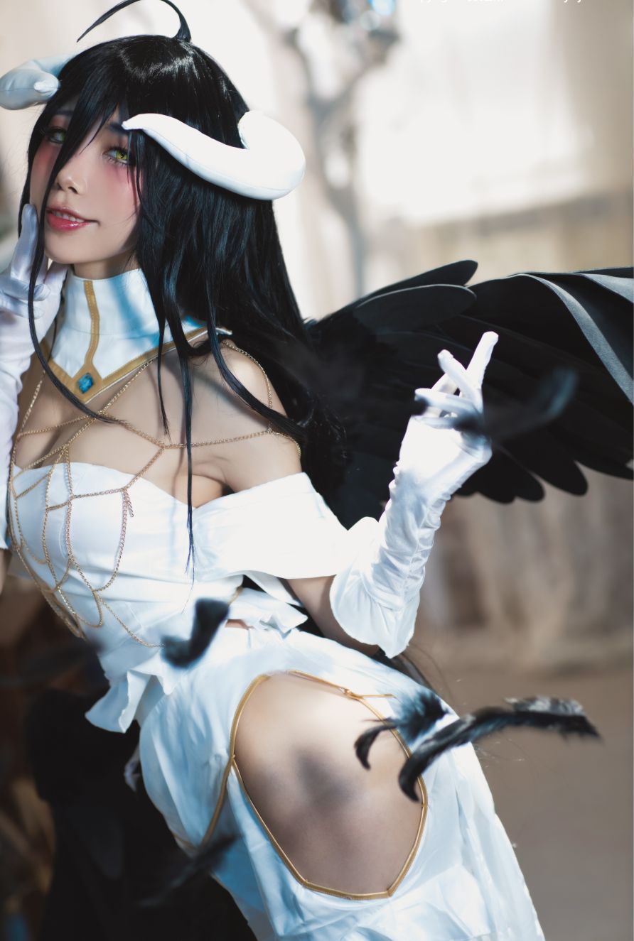 People 892x1325 Shuimiaoaqua cosplay Asian Albedo (OverLord) Overlord (anime) succubus horns wings women
