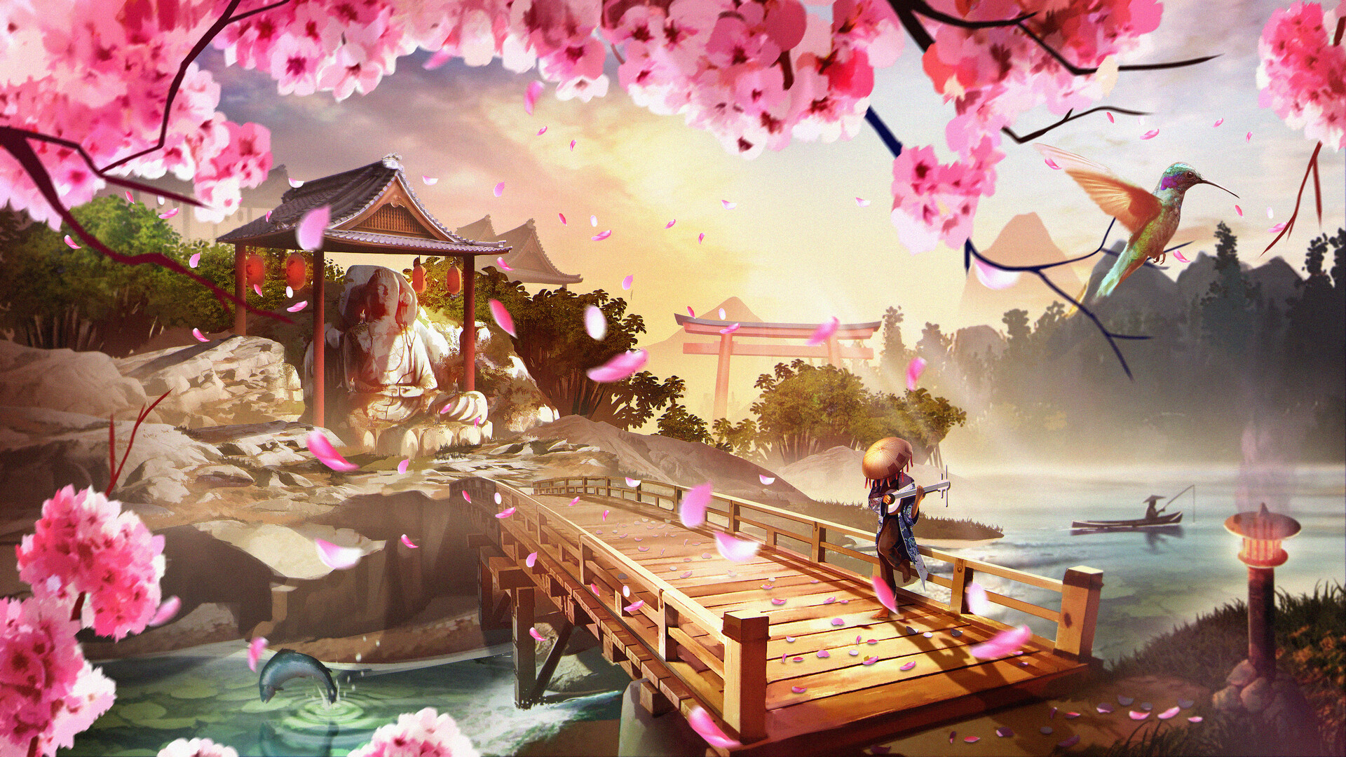 Anime Temple 8k Ultra HD Wallpaper by 電鬼