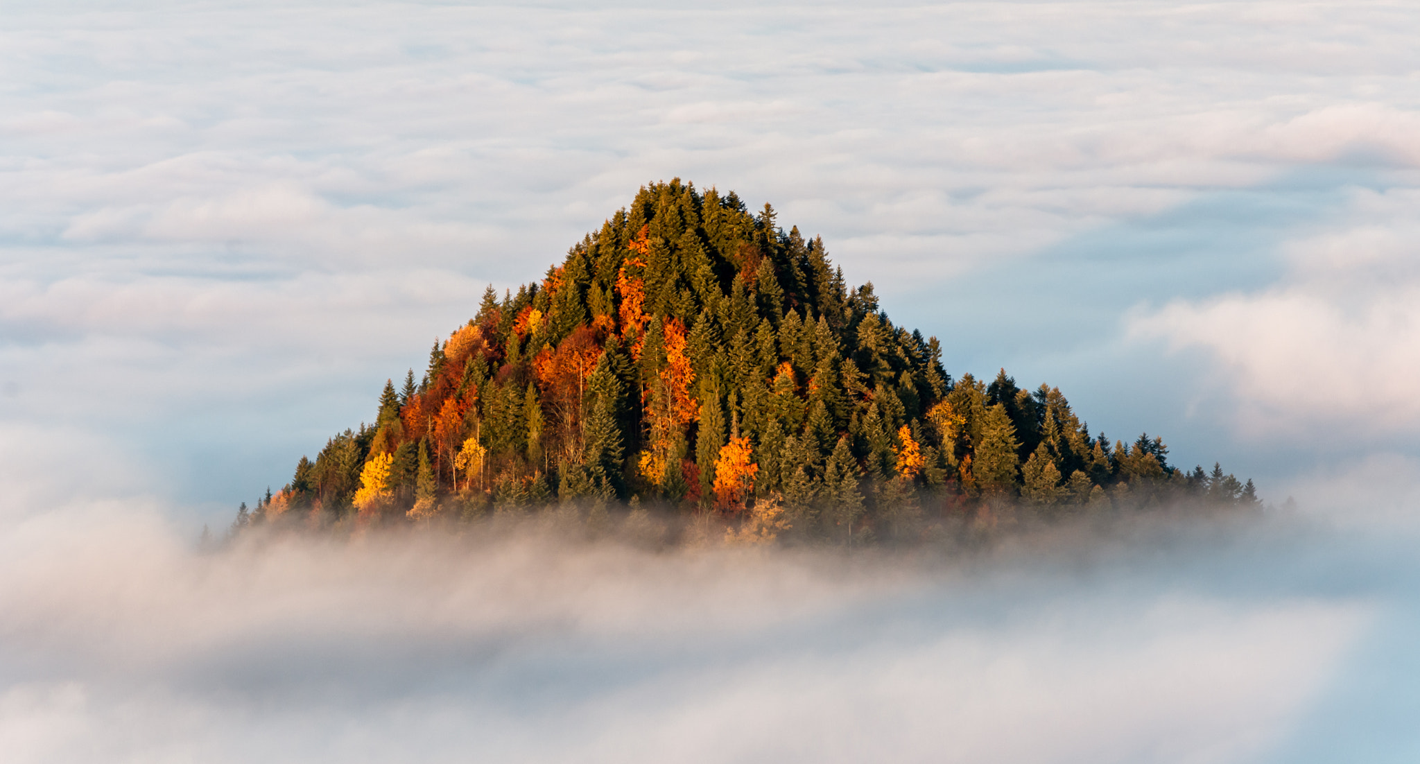 General 2048x1102 nature 500px clouds mountain top trees white
