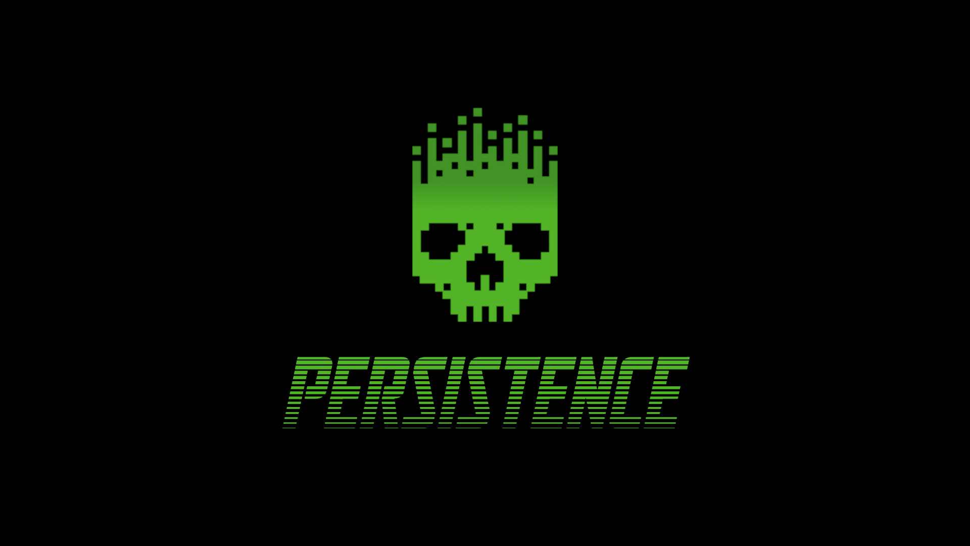 General 1920x1080 skull text green minimalism hackers motivational dark pixels simple background digital art