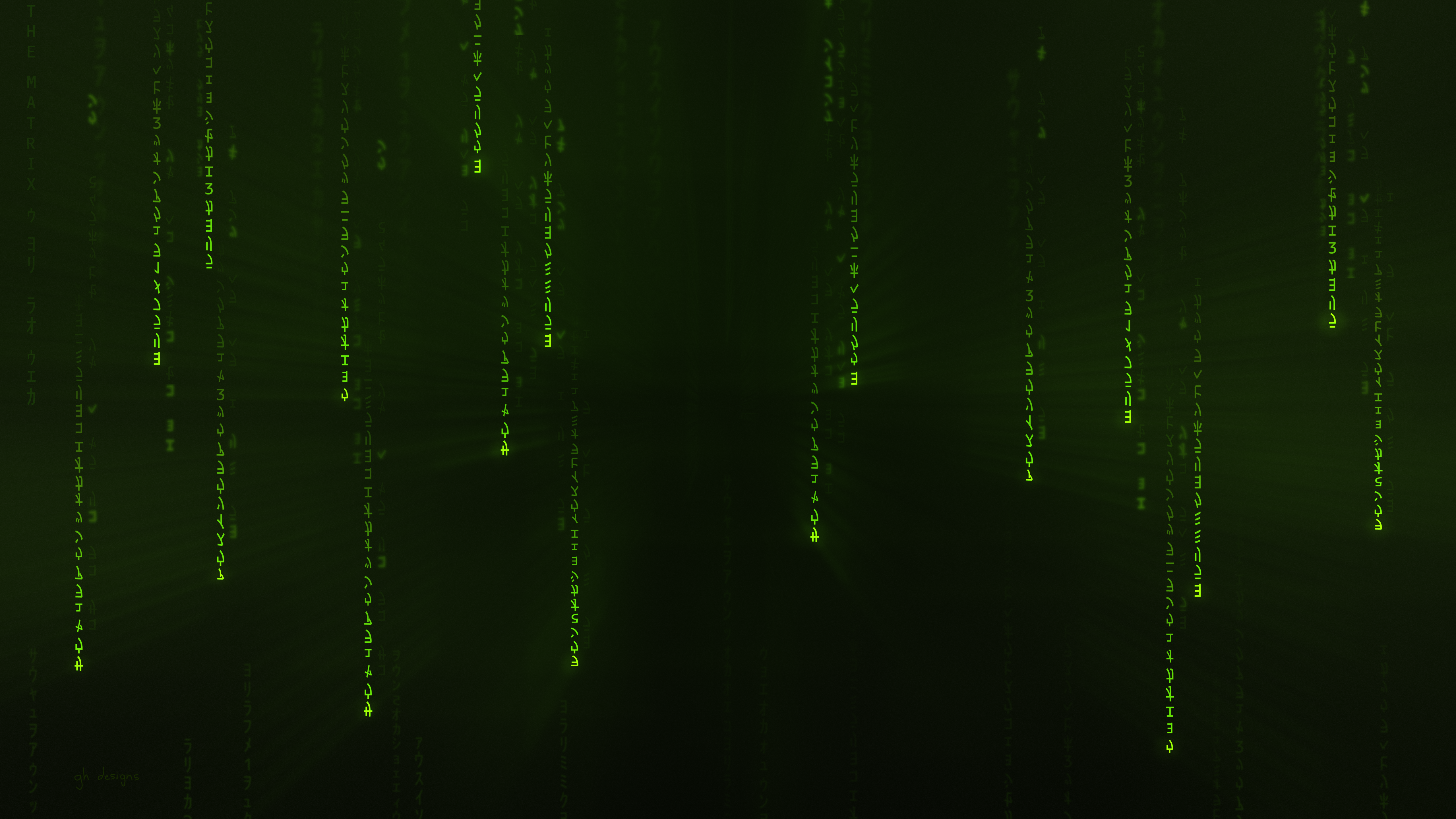 General 5120x2880 green minimalism Starkiteckt Matrix code The Matrix digital