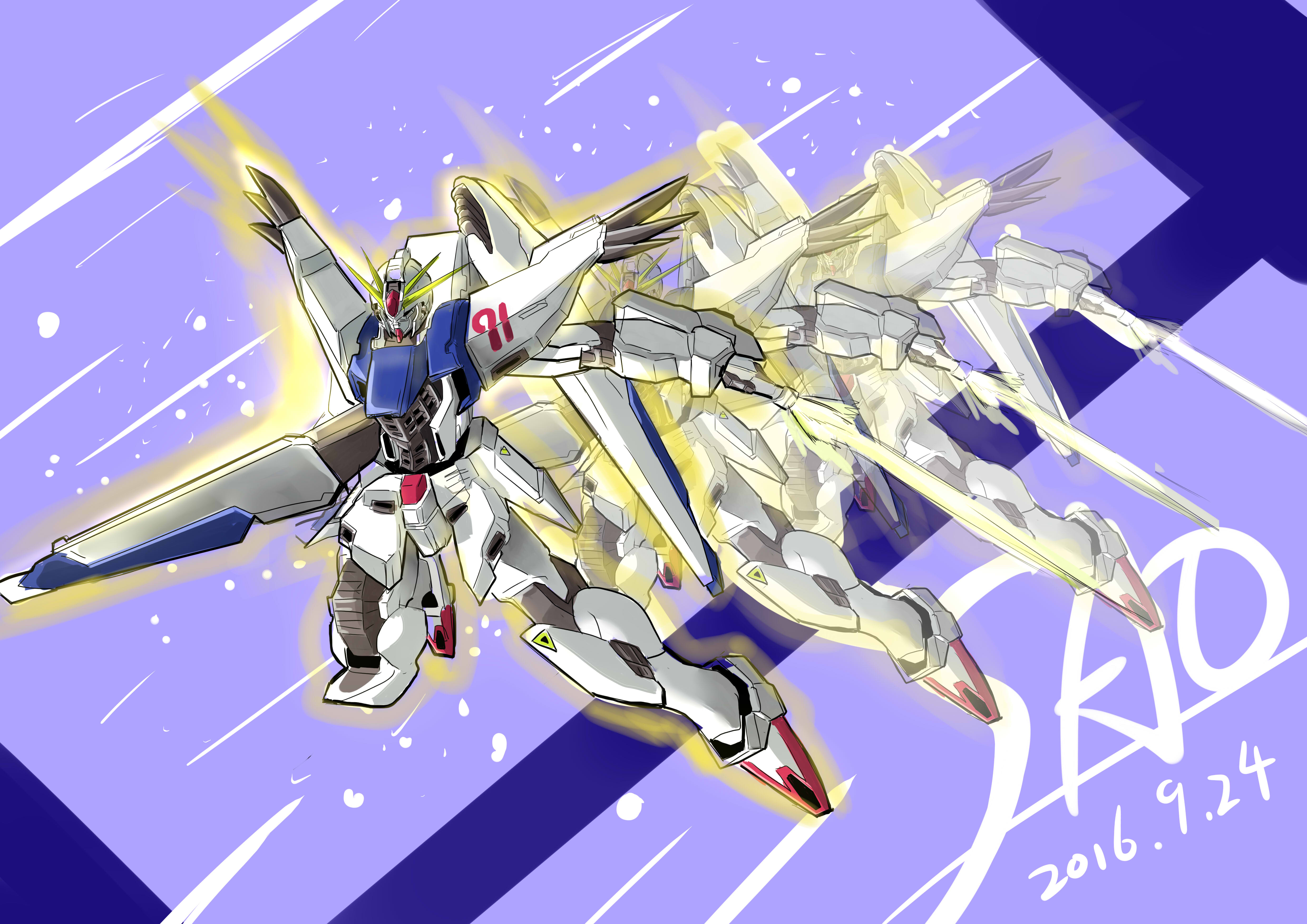 Anime 4960x3507 anime mechs Gundam Super Robot Taisen Mobile Suit Gundam F91 Gundam F91 artwork digital art fan art