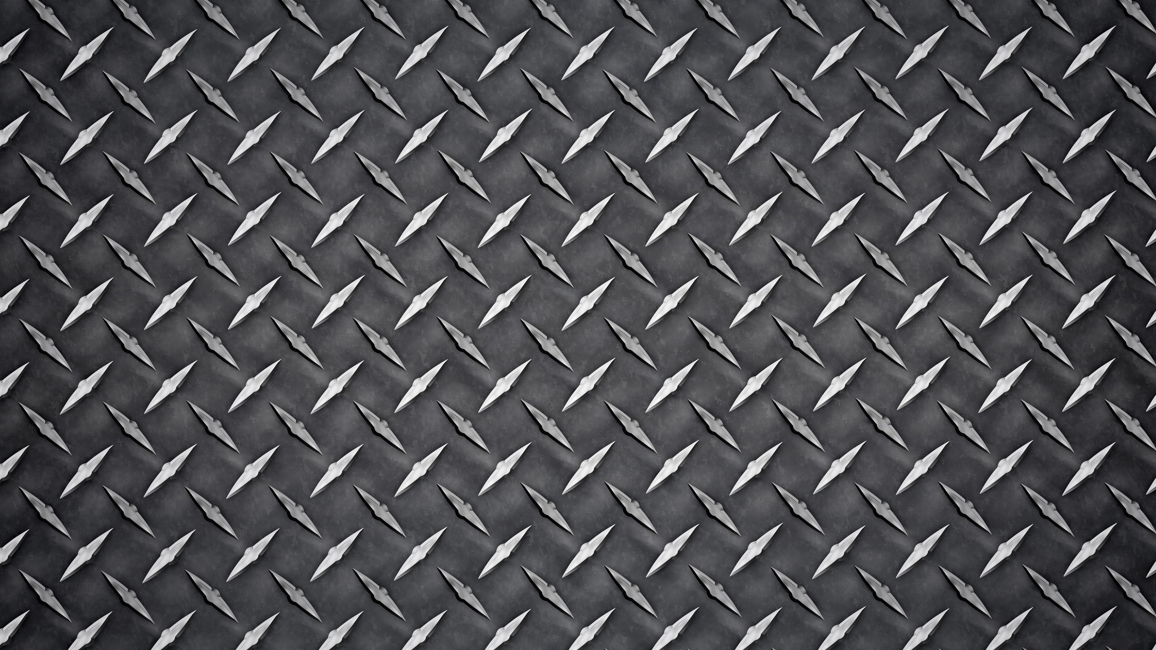 General 3840x2160 diamond plate pattern metal steel texture digital art