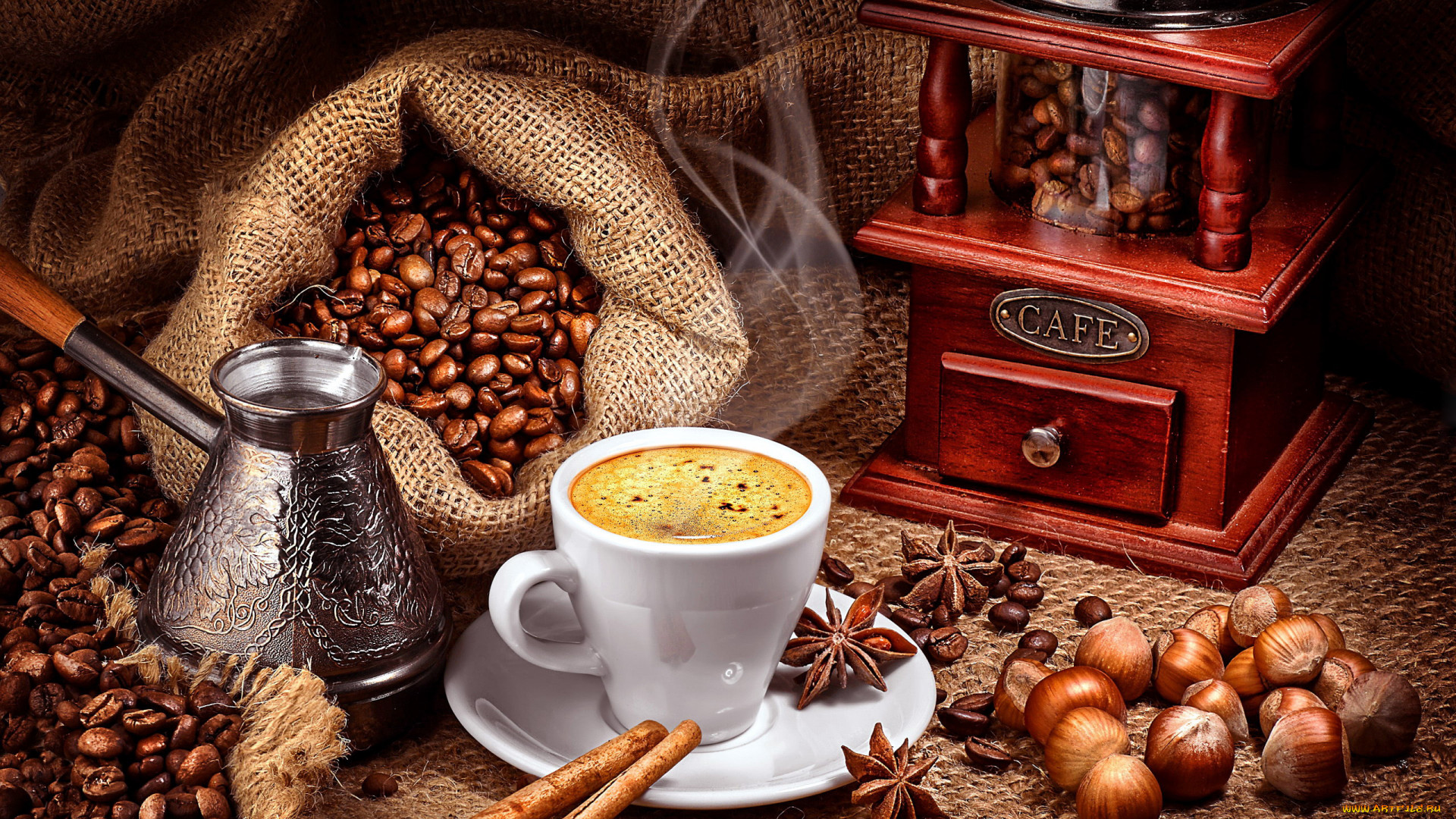 General 1920x1080 food coffee cup coffee beans
