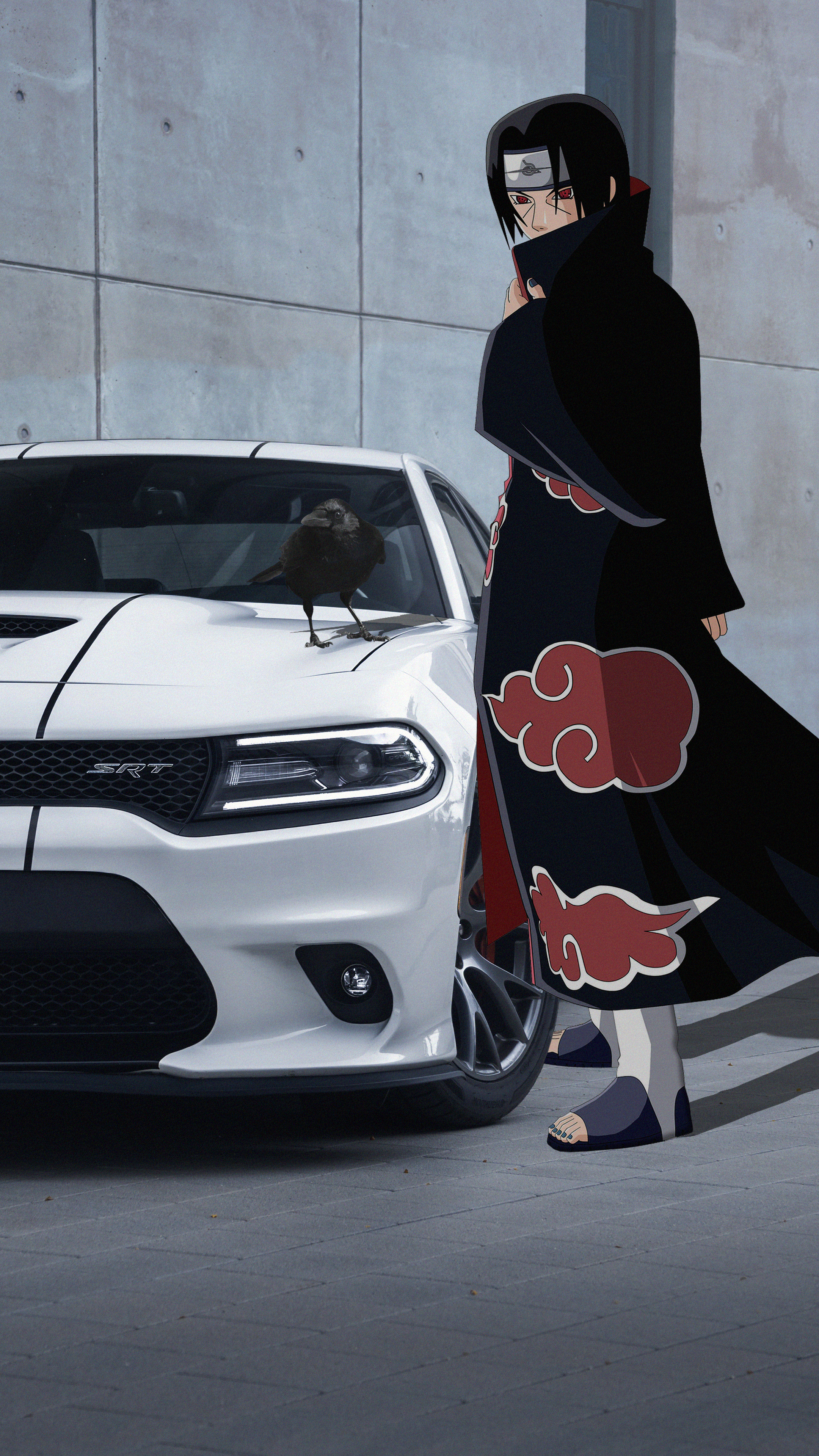 Anime 2160x3840 Dodge Charger Uchiha Itachi anime boys Naruto (anime) car