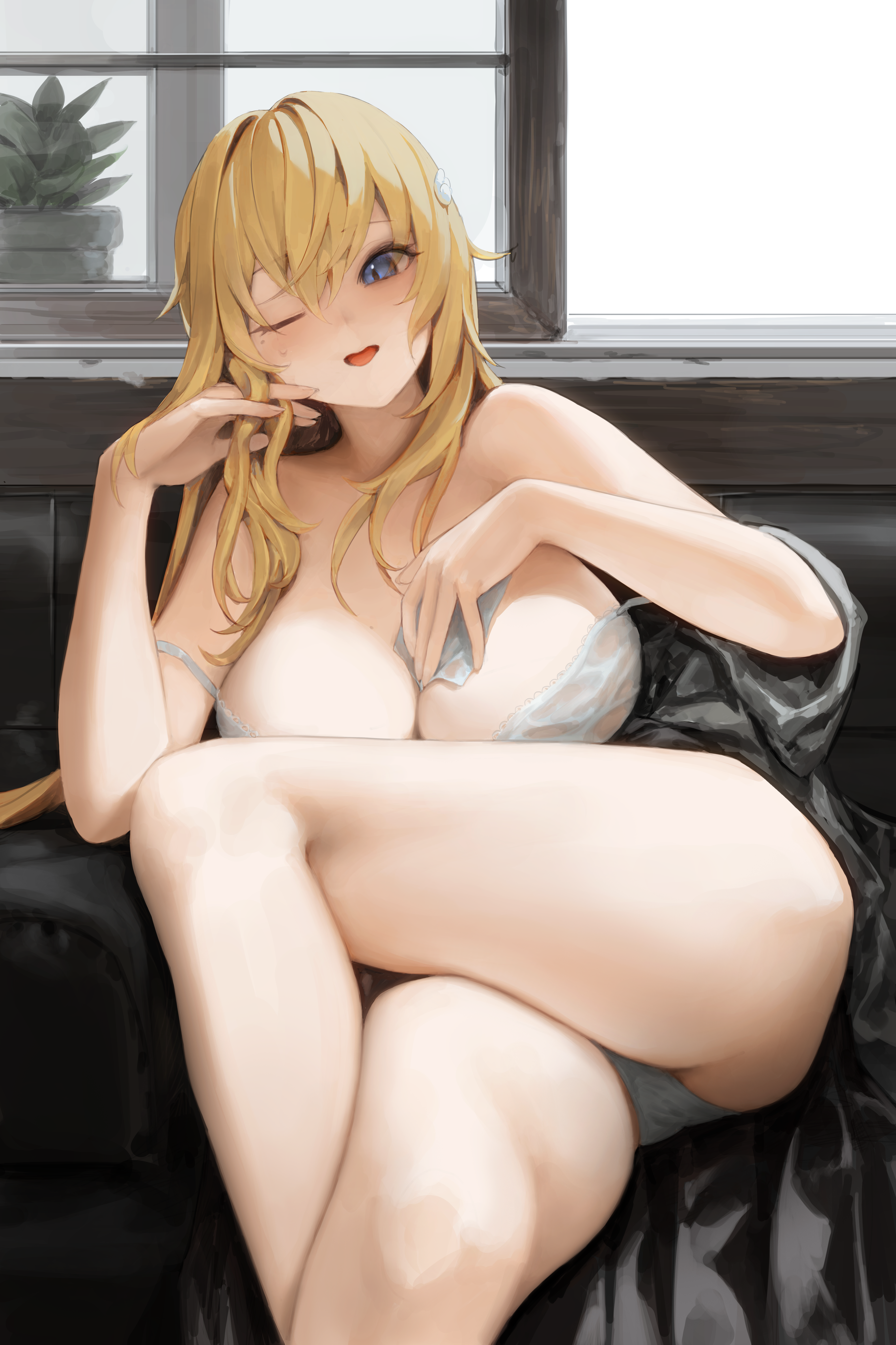 Anime 4000x6000 anime girls egk513 blonde blue eyes big boobs cleavage panties bra
