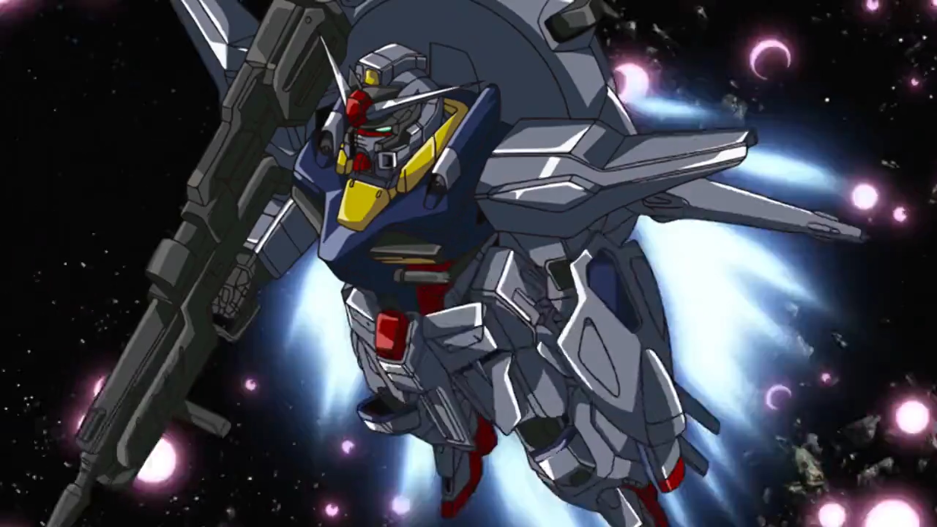 Anime 1920x1080 anime Anime screenshot Mobile Suit Gundam SEED Gundam Super Robot Taisen Providence Gundam artwork digital art
