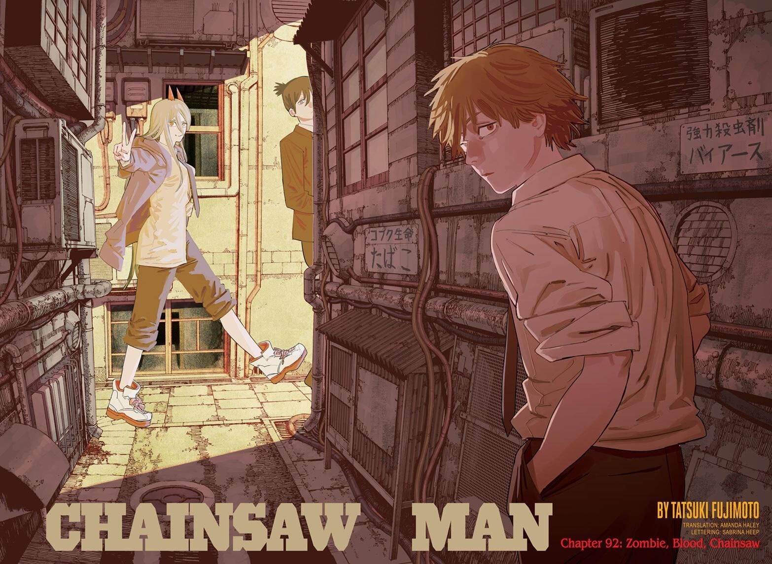 Anime 1566x1145 Chainsaw Man manga anime boys hand gesture anime girls anime