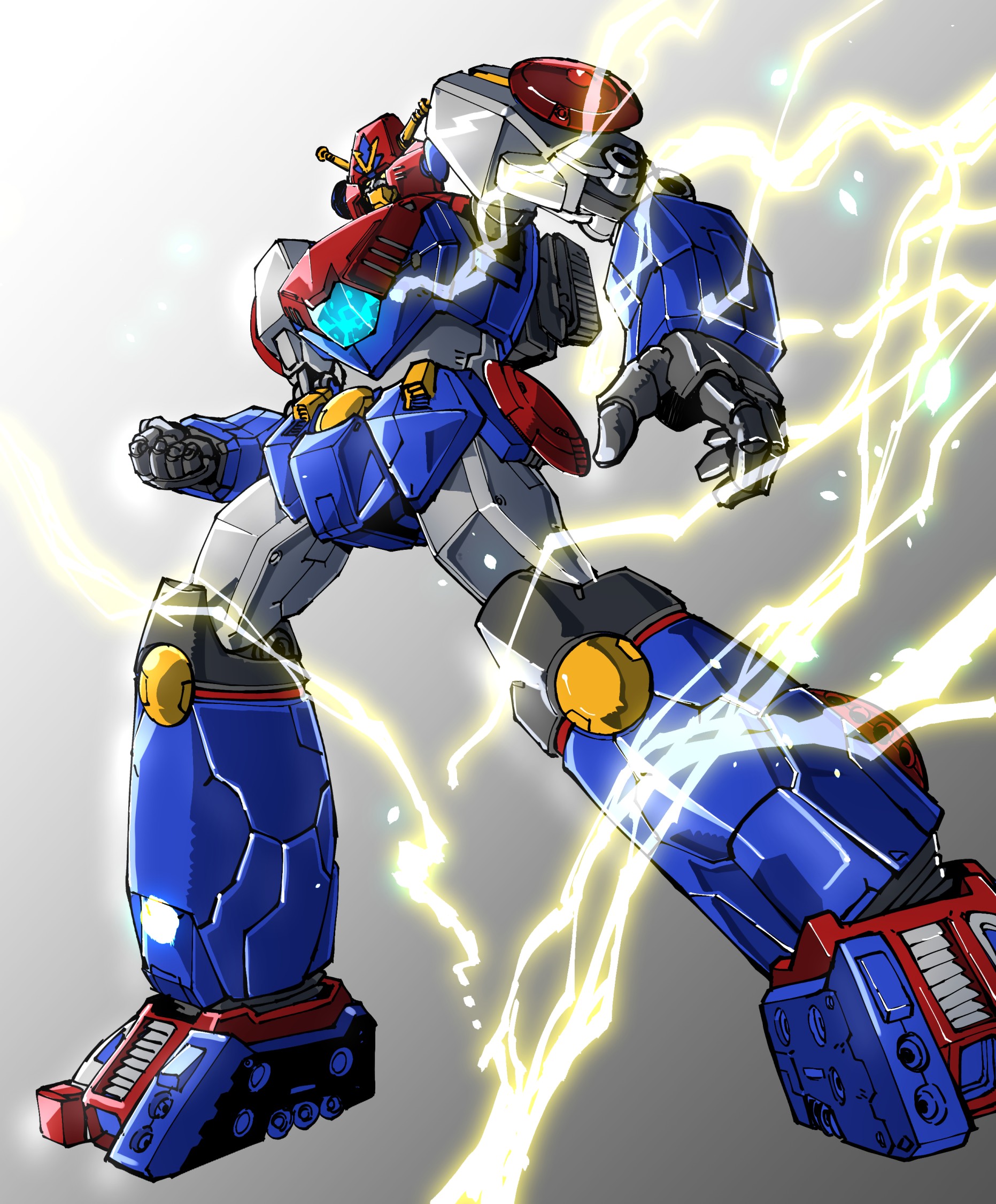 Anime 1863x2251 anime Super Robot Taisen Com Battler V Super Electromagnetic Robot Combattler V artwork digital art fan art mechs