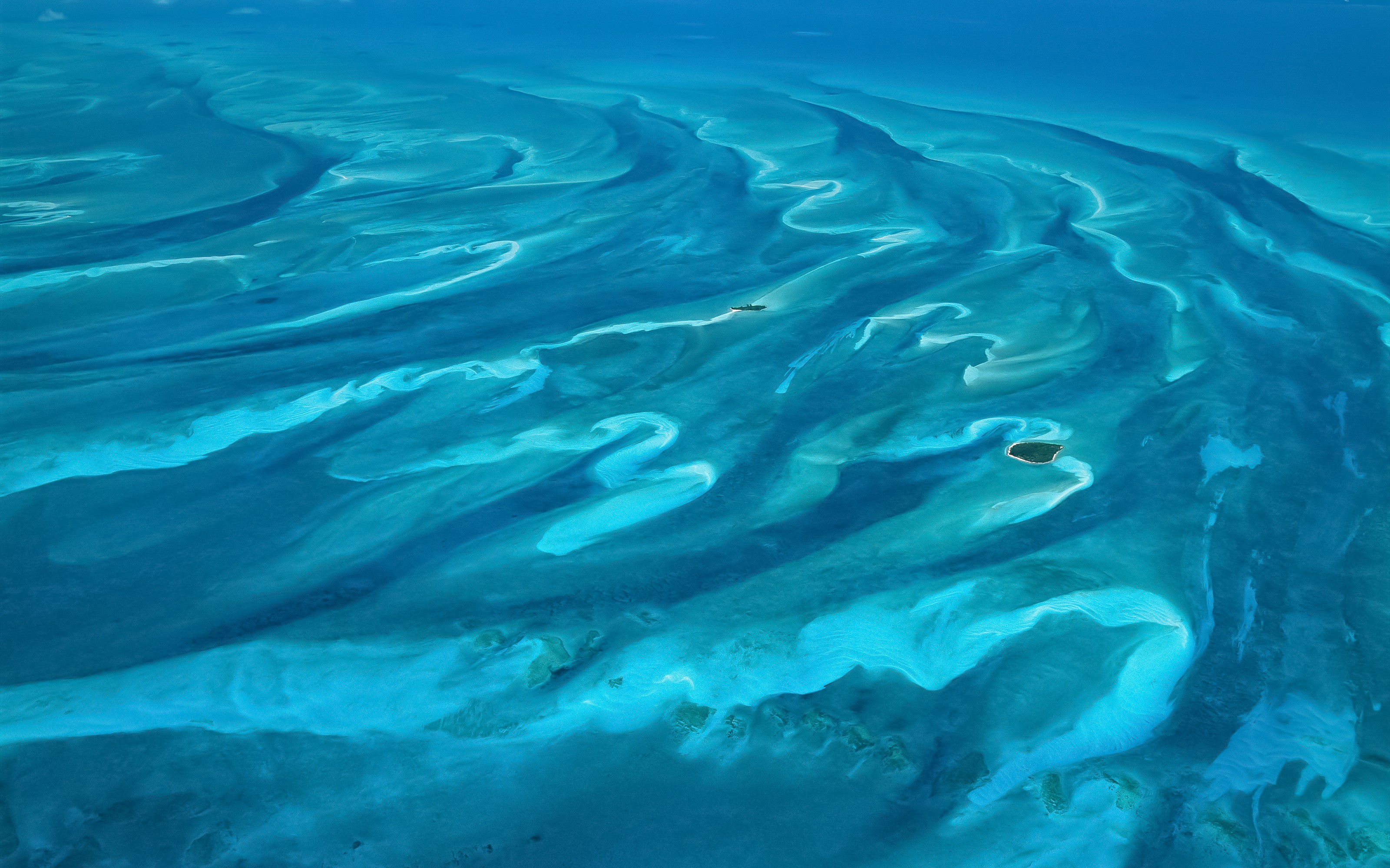 General 3200x2000 sea nature water aerial view island cyan blue